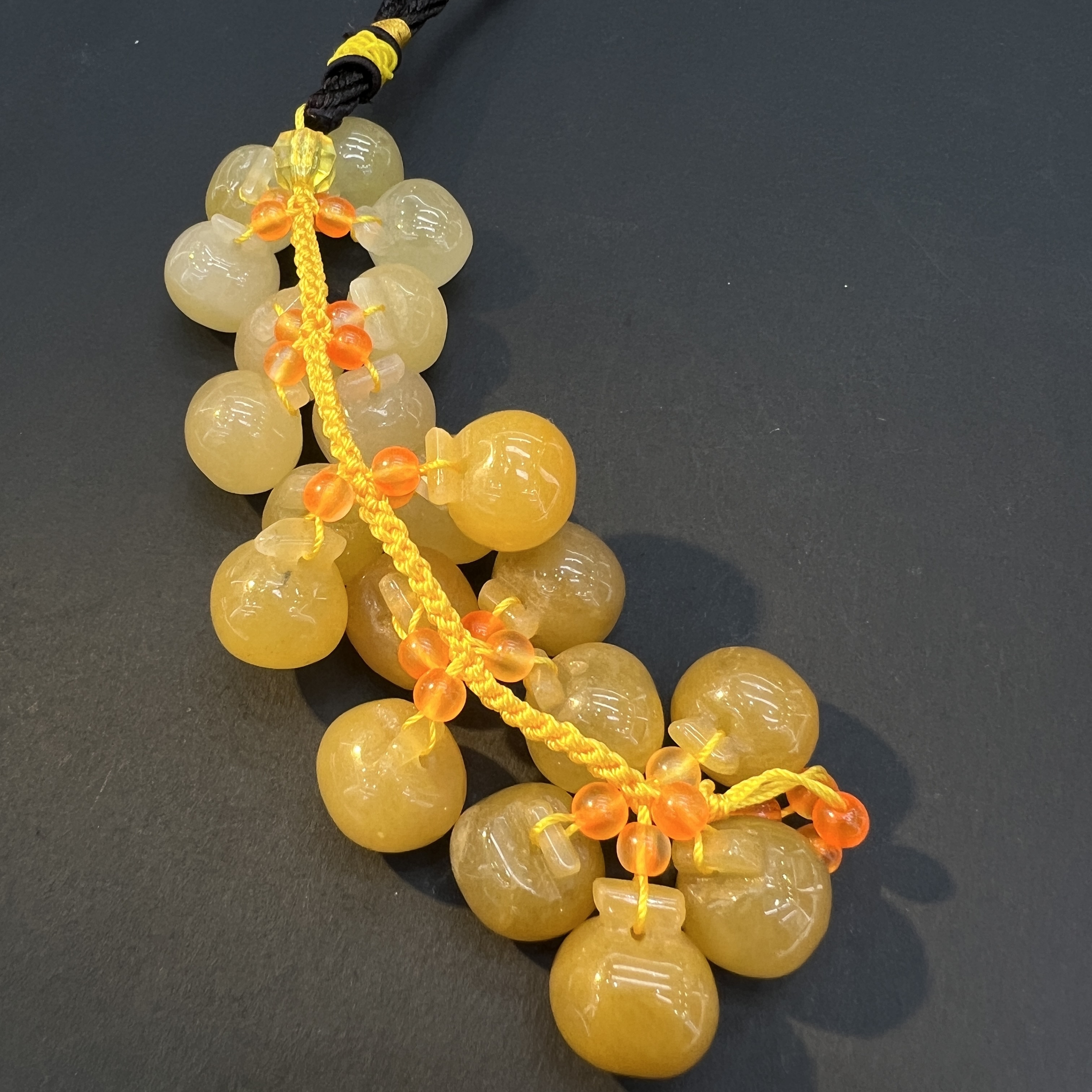 东方玉器 天然高档云南龙陵黄龙玉油润车挂包挂件 送礼精品 发财运保平安车饰品