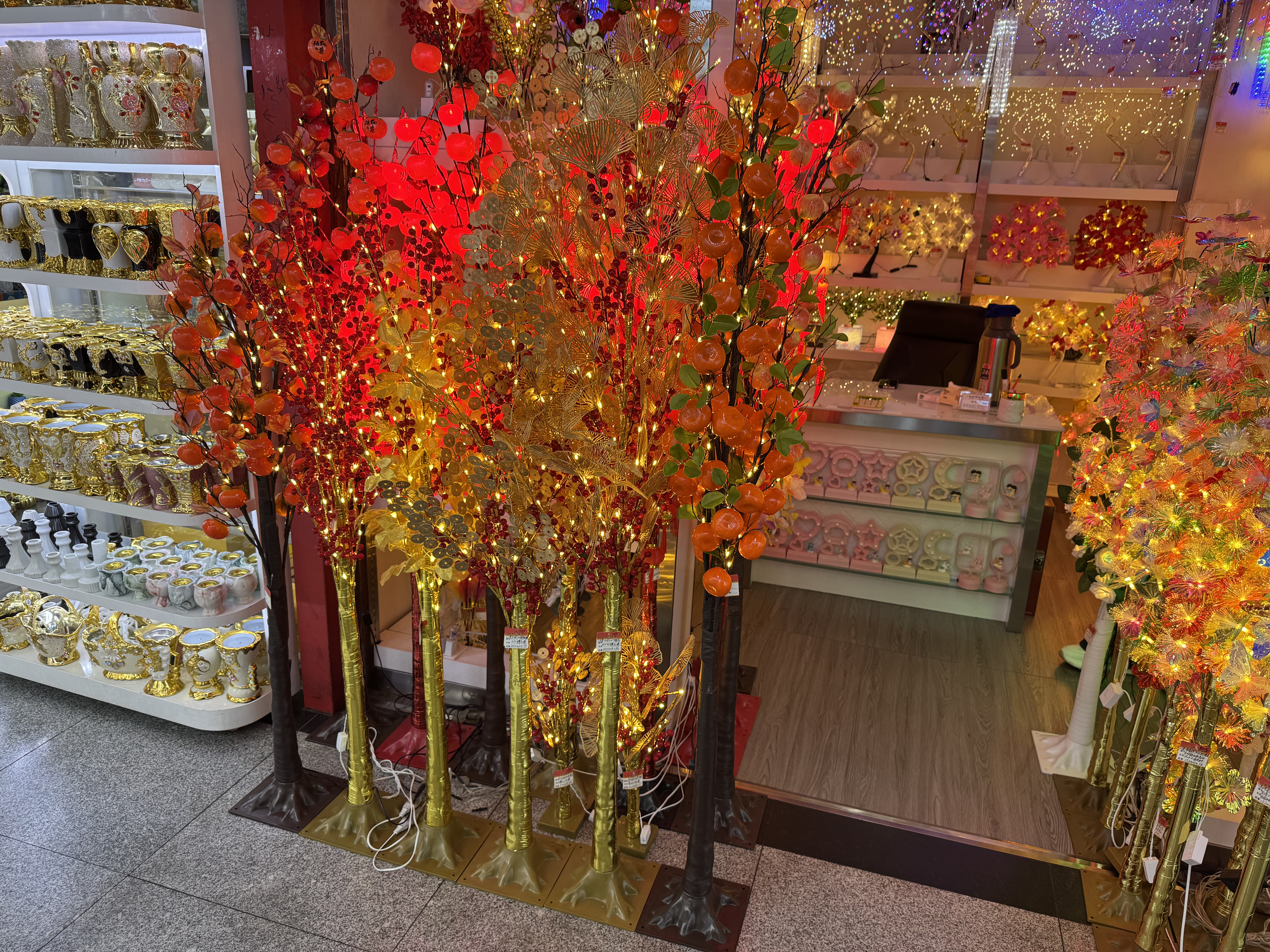 树灯原创帆布画竹圈扇框装饰 莲花灯主题红绳子珠子挂饰 独特艺术风格家居装饰品