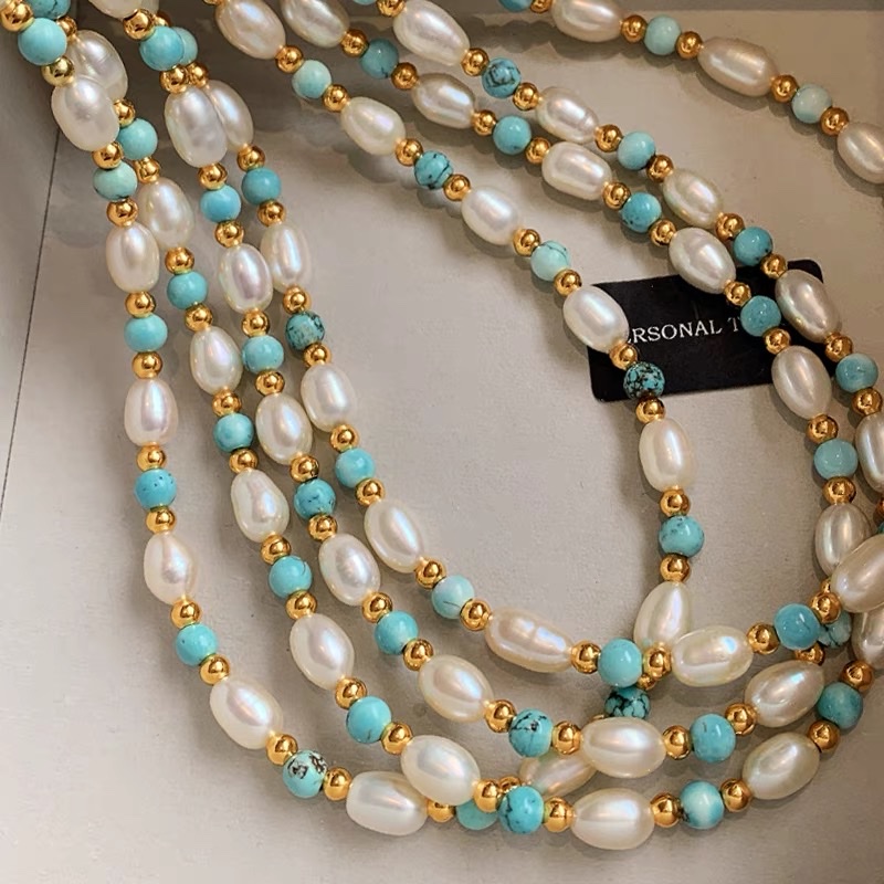 Natural pearl necklace, pearl chain accessory, exquisite ladies' jewelry, elegant and refined pearl necklace Specification image