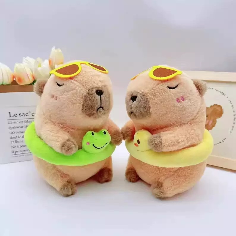 French fries, backpack, scarf, Kapibara doll, stretchable nasal capybara, plush toy doll, cute and ugly guinea pig detail image 5
