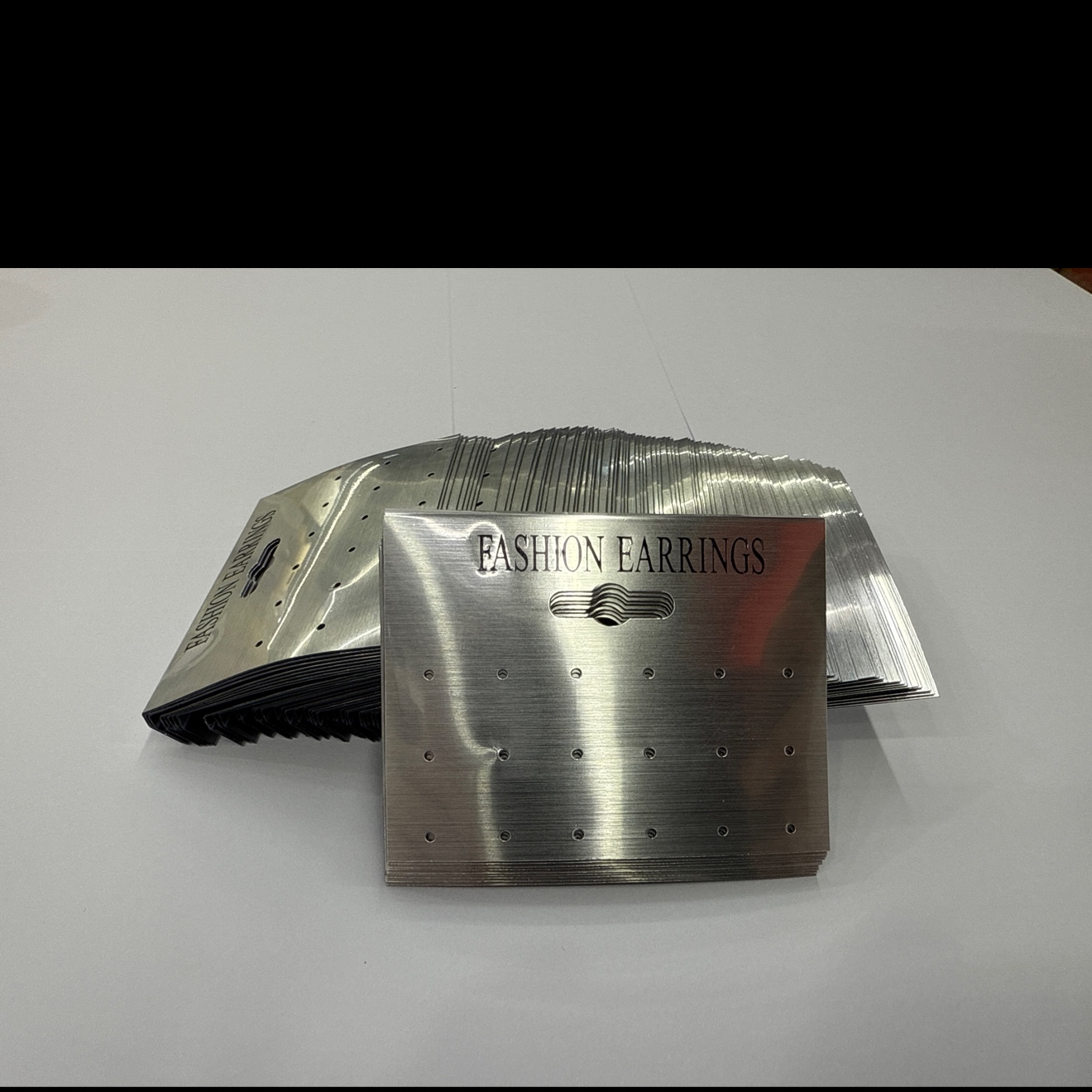 创意耳饰卡片、PVC银拉丝、多对耳环卡