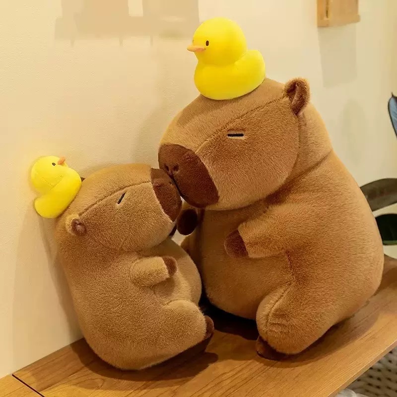 French fries, backpack, scarf, Kapibara doll, stretchable nasal capybara, plush toy doll, cute and ugly guinea pig detail image 9