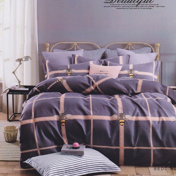 家纺豪华版床上四件套 软滑亲肤被子套件 简约时尚四件套 提升睡眠质量