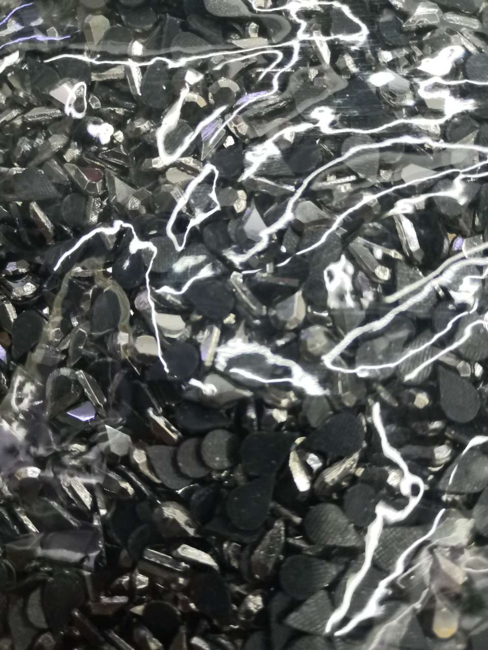 5X8水滴矿灰烫钻  服装辅料烫钻水晶饰品烫钻