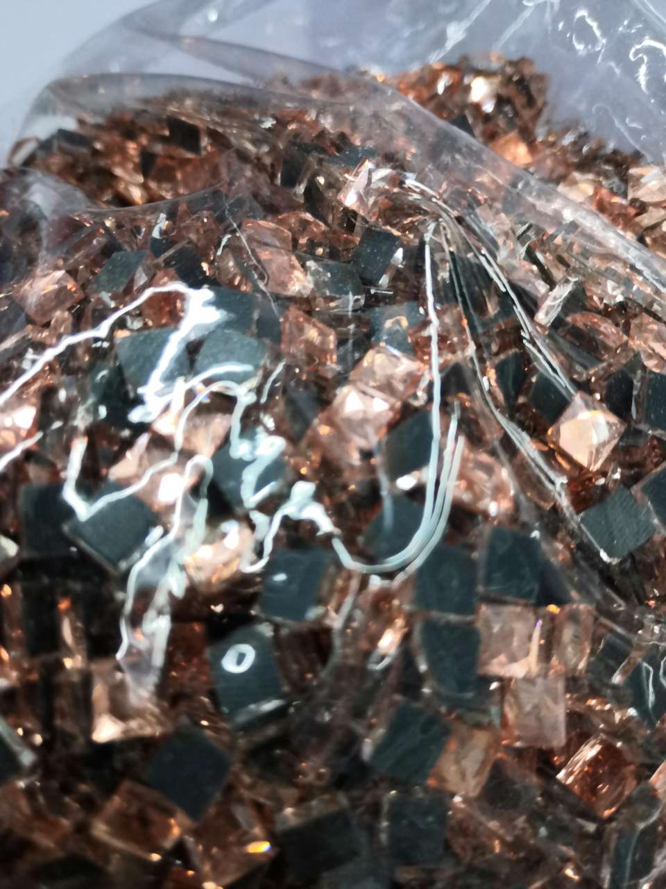 6X6龟面香槟烫钻  服装辅料烫钻水晶饰品烫钻