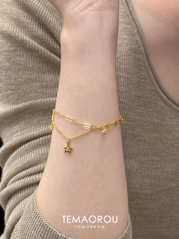 时尚韩版简约水晶手链 女士个性百搭手饰品 甜美小清新饰品夏季新款