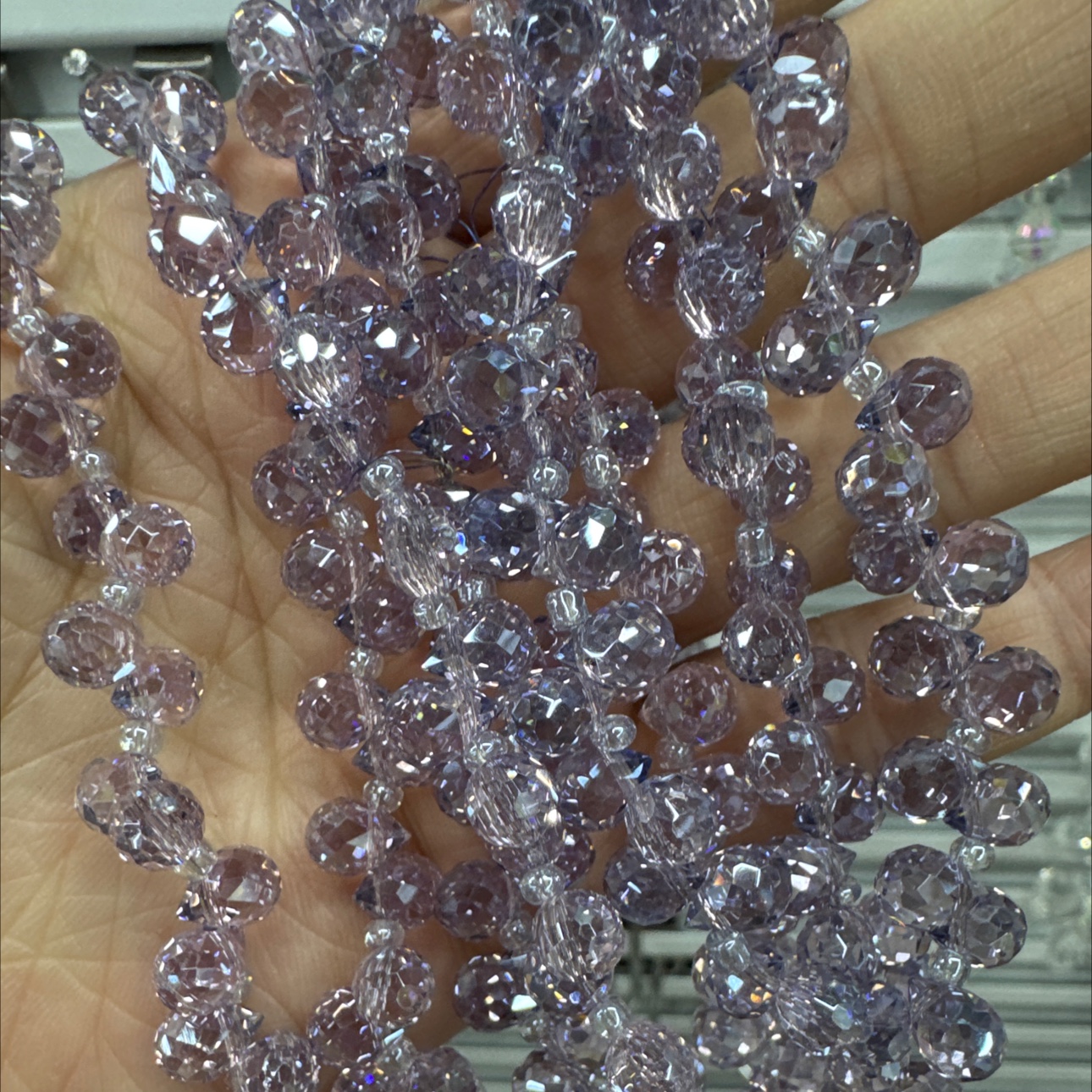 6mm草莓珠粉紫diy饰品配件散珠串珠散珠琉璃玻璃珠