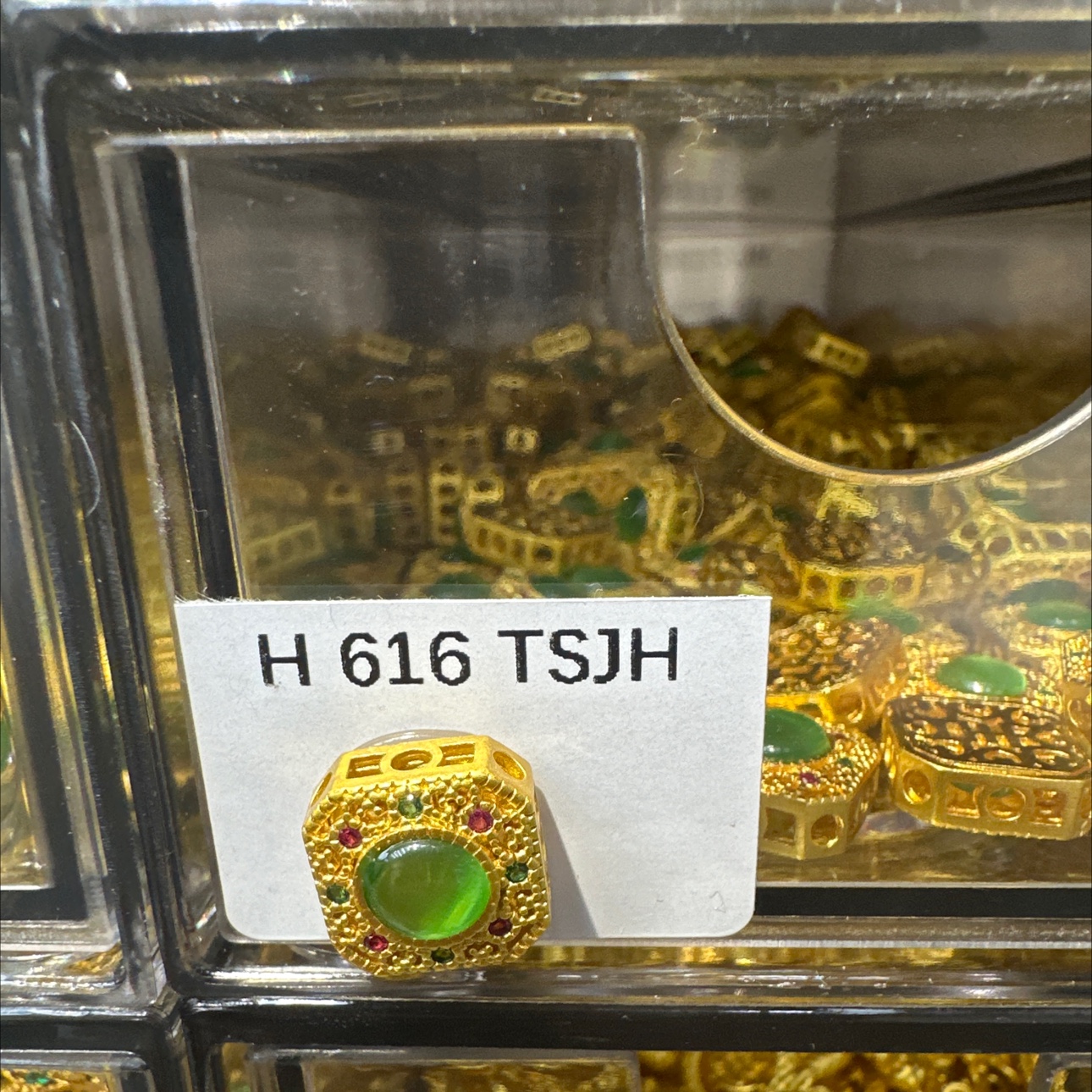 铜镀沙金哑金配件饰品配件点钻白底实物图