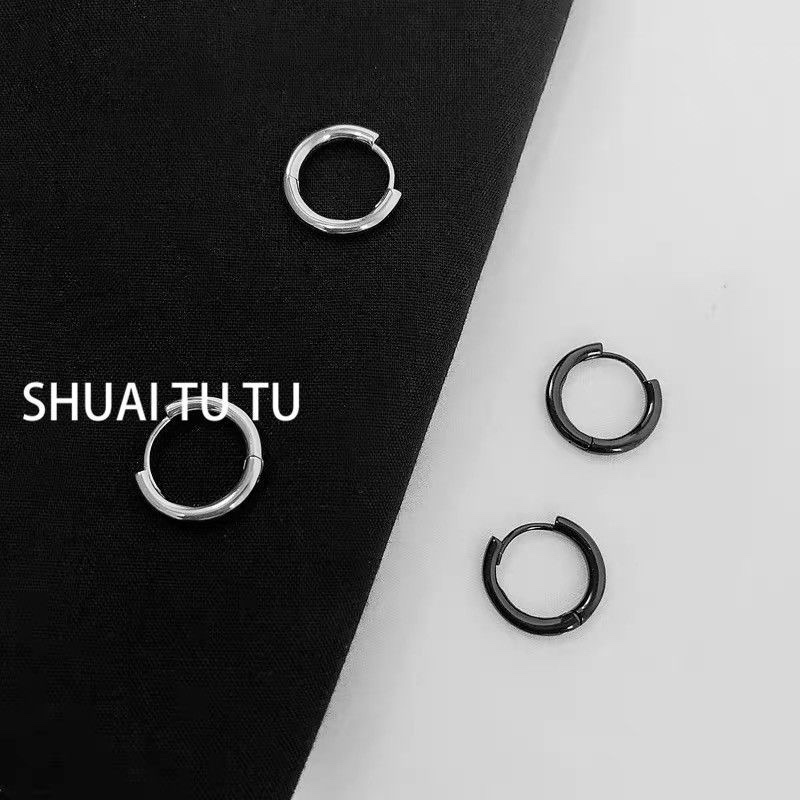 耳夹无耳洞男冷淡风男士单只耳钉潮男生耳环个性时尚耳钉男单只潮流个性男款嘻哈朋克百搭街头简约男士黑色耳环学生饰品耳饰钛钢耳详情图8