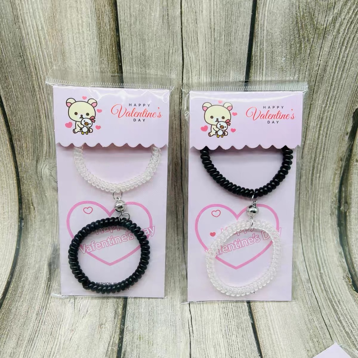 新款 磁力手琏头绳2用手链情侣手链每盒2只生日礼物手链手环合金详情图3