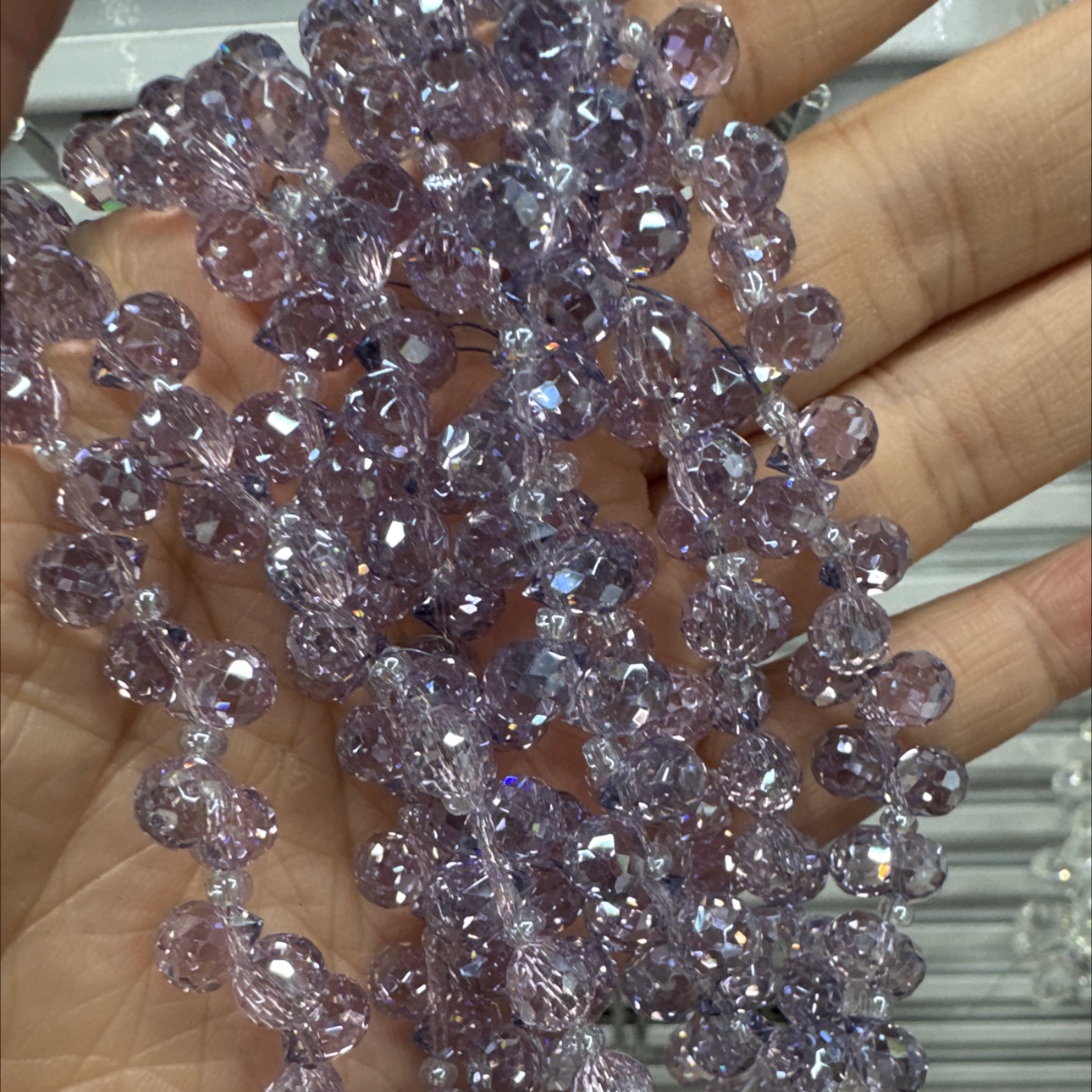 6mm草莓珠粉紫diy饰品配件散珠串珠散珠琉璃玻璃珠产品图