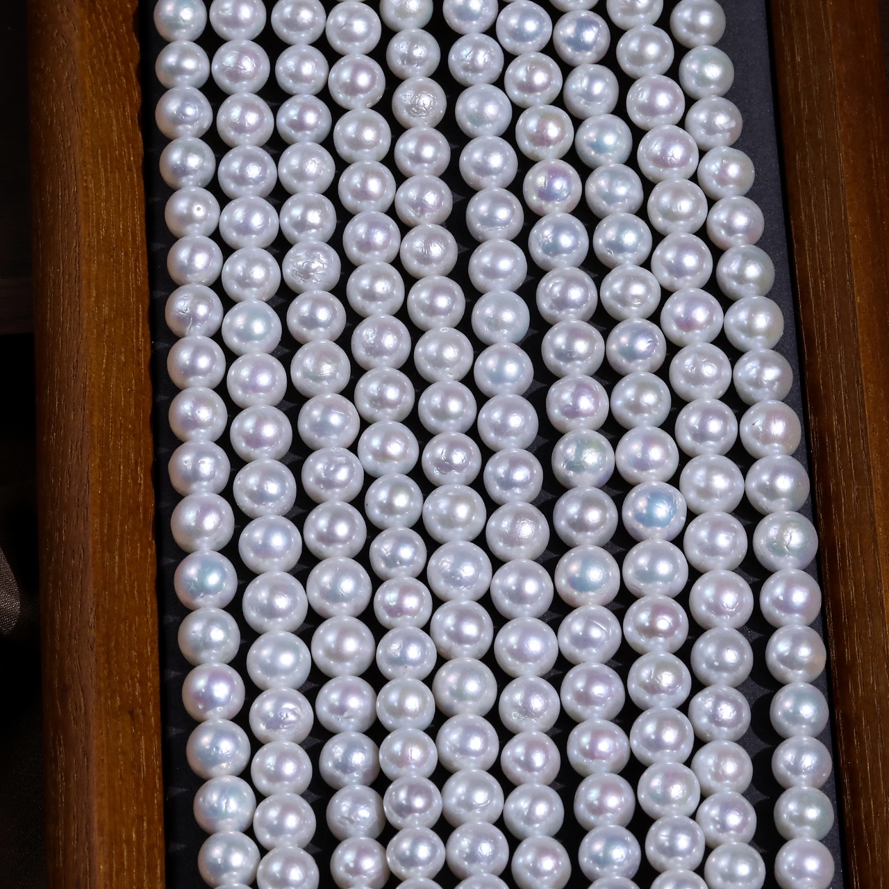 Strong light natural fresh water Edison pearl necklace diy jewelry, handcrafted accessory materials wholesale Item Picture