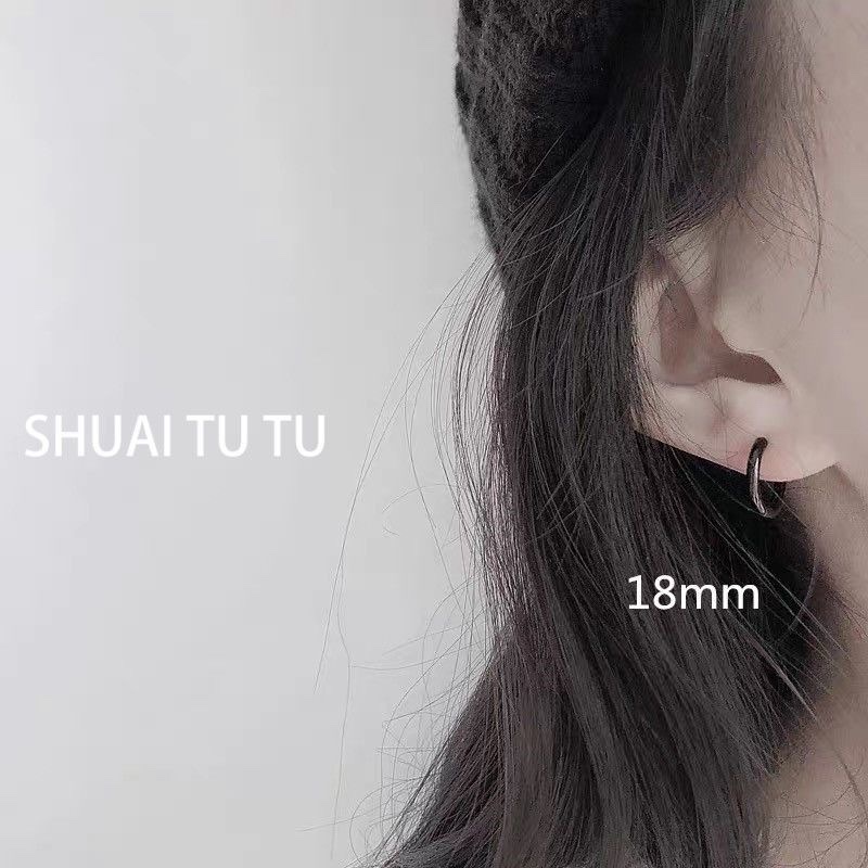 耳夹无耳洞男冷淡风男士单只耳钉潮男生耳环个性时尚耳钉男单只潮流个性男款嘻哈朋克百搭街头简约男士黑色耳环学生饰品耳饰钛钢耳细节图