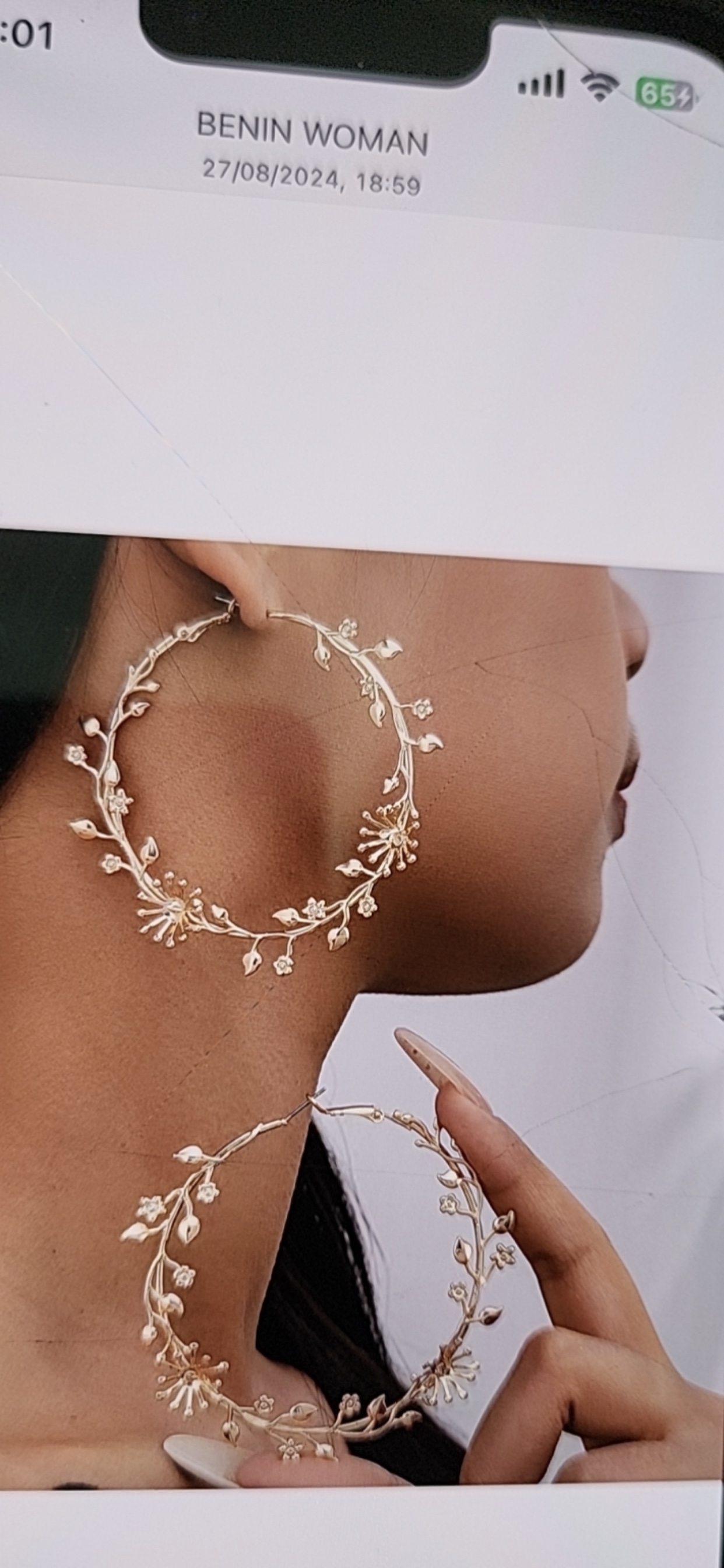 欧美复古夸张几何金属水滴耳环 时尚光面拼接饰品耳饰耳环产品图