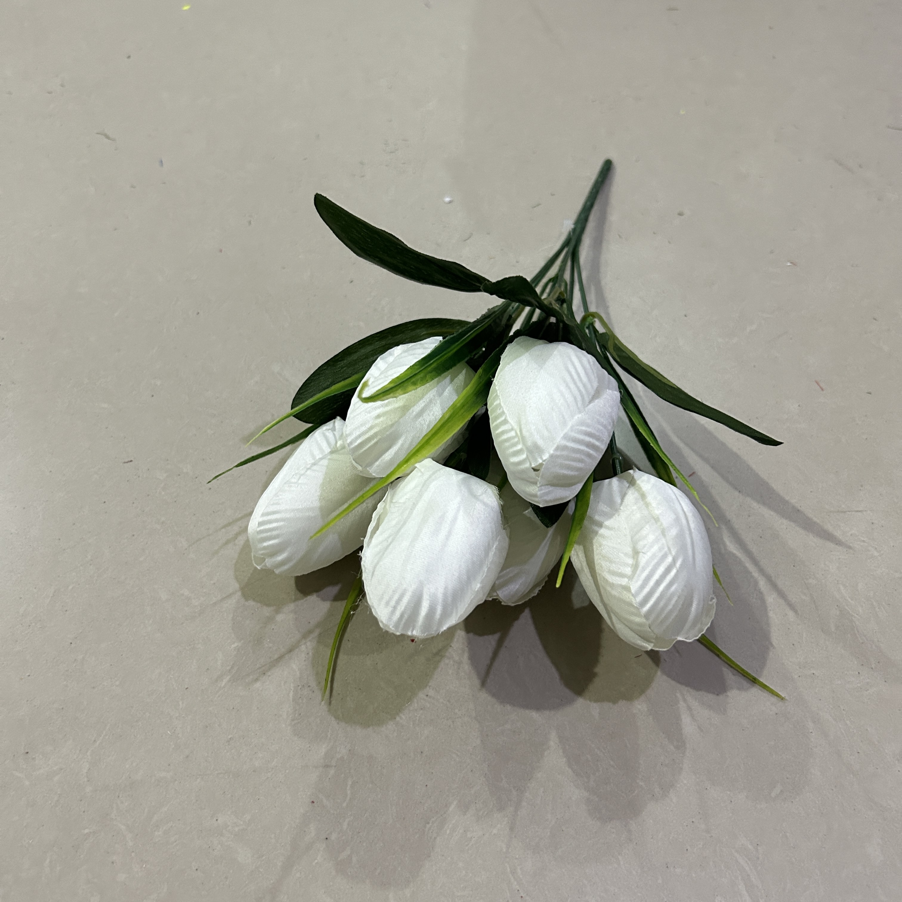 布艺把束郁金香绢花假花 仿真花手工花 墙壁装饰花艺创意家居装饰 餐桌花瓶插花工艺品 塑料玫瑰花把花 