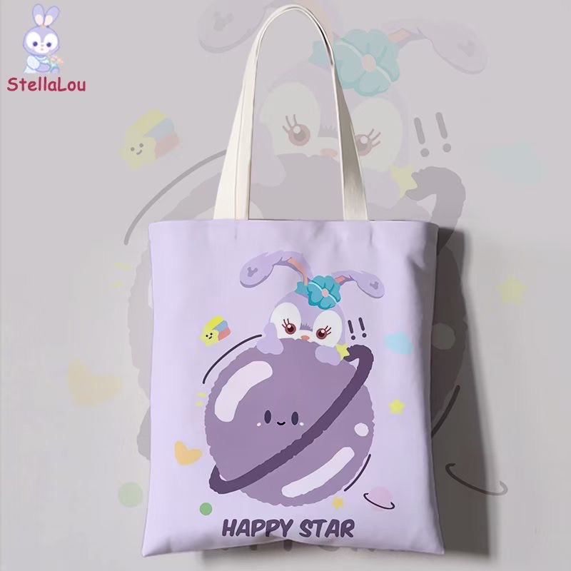 星黛露动漫ins小清新帆布包女单肩简约学生上课包包女外贸出口新款帆布包女包卡通原宿周边单肩包可爱大容量女生时尚手提包托特产品图