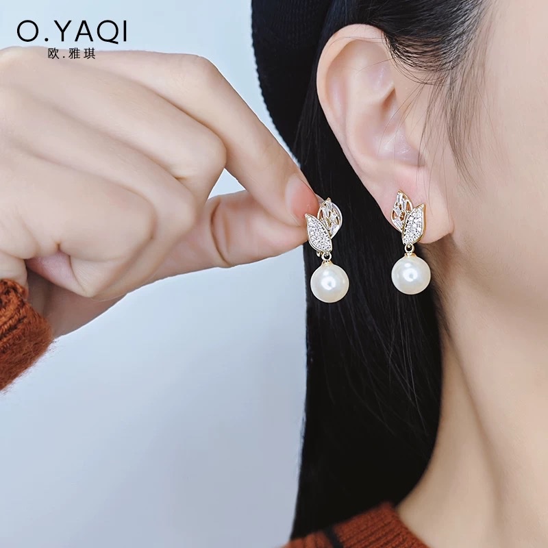 钛钢耳钉玫瑰金耳环 高级感饰品 简约时尚耳饰 优雅耐久耐磨抗过敏