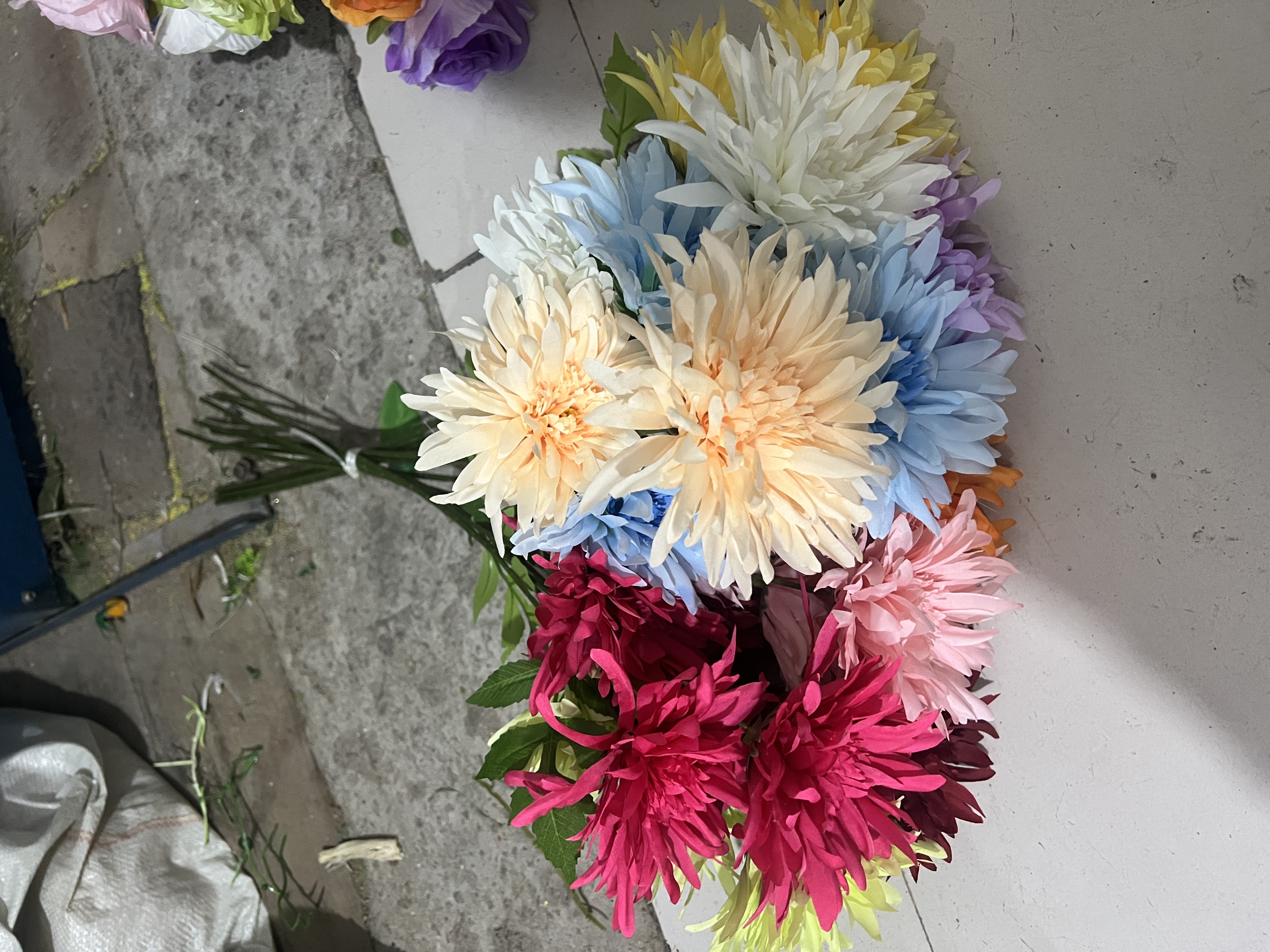 滕条挂壁绢花假花装饰 仿真花手工DIY材料包 苔藓制作工艺品家居装饰品仿真花详情图5