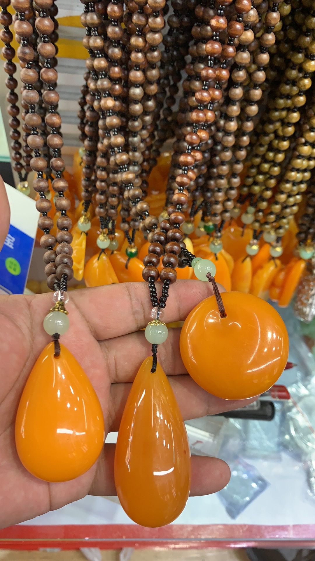 阿拉伯风情毛衣链仿蜜蜡装饰 二档调节扣设计 毛衣链配饰 温暖你的冬季