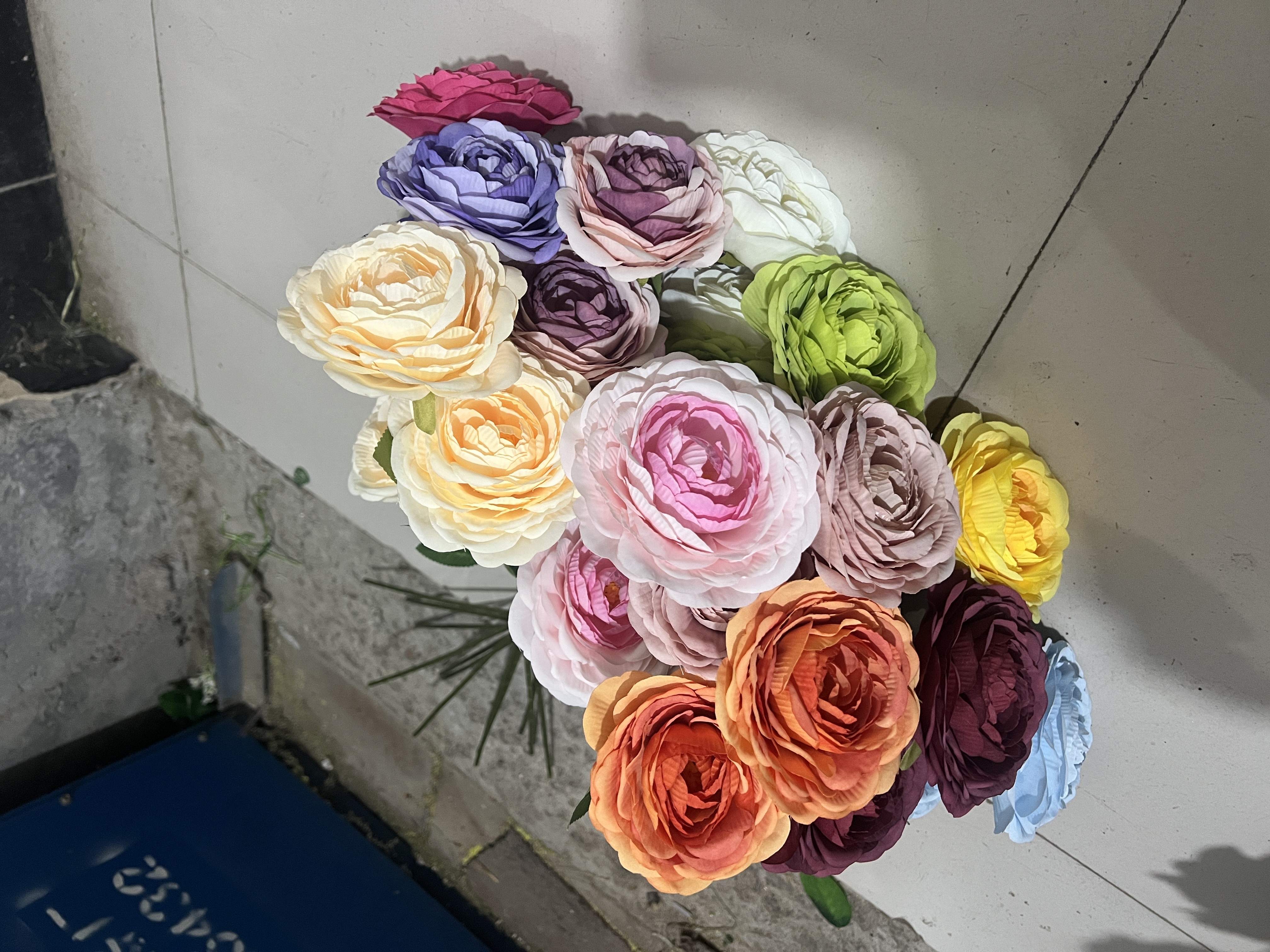 滕条挂壁绢花假花装饰 仿真花手工DIY材料包 苔藓制作工艺品家居装饰品仿真花