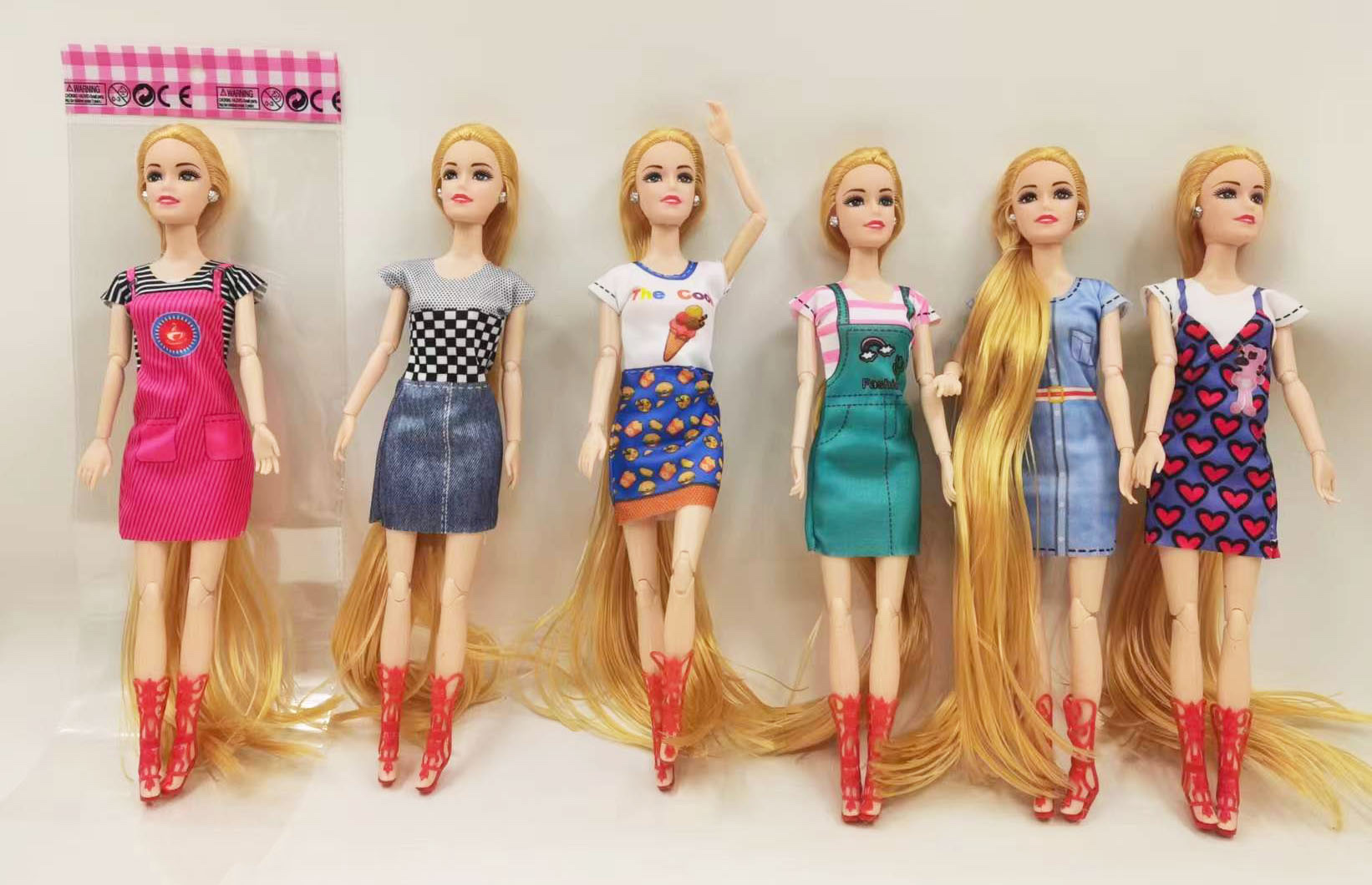 芭比娃娃六一儿童节礼物 女孩子过家家玩具 外贸专供玩具潮玩芭比娃娃白底实物图