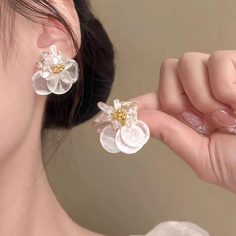 天然贝壳耳钉