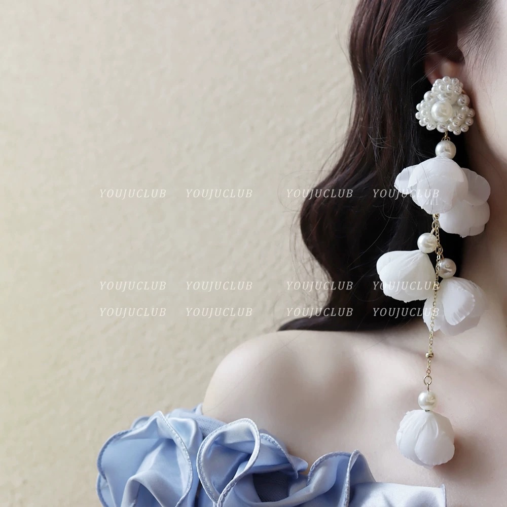 气质长款耳环女款 高级感饰品 女士优雅耳钉 独特设计耳饰女长款气质 精致耳饰饰品女长款气质