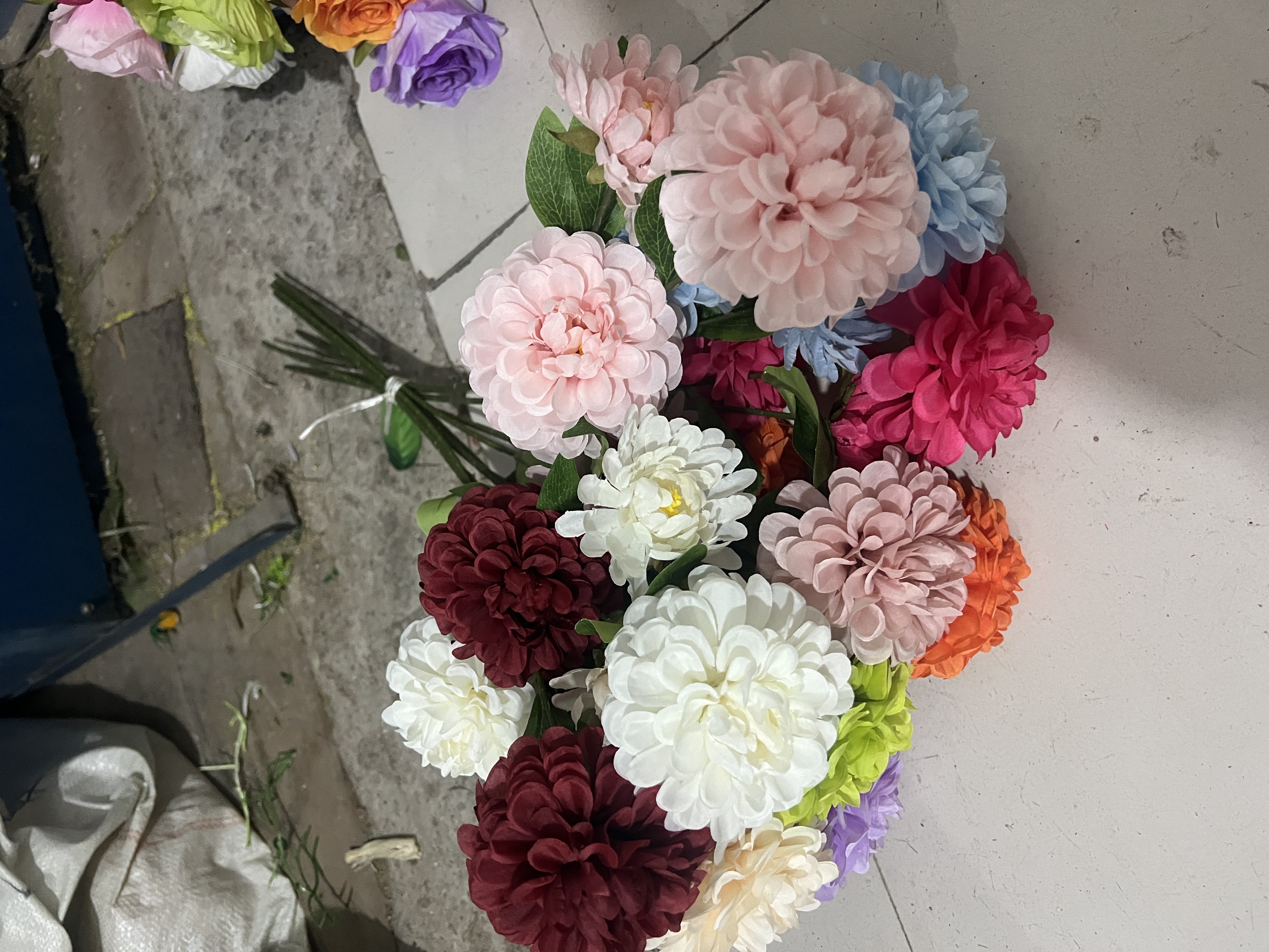 滕条挂壁绢花假花装饰 仿真花手工DIY材料包 苔藓制作工艺品家居装饰品仿真花详情图6