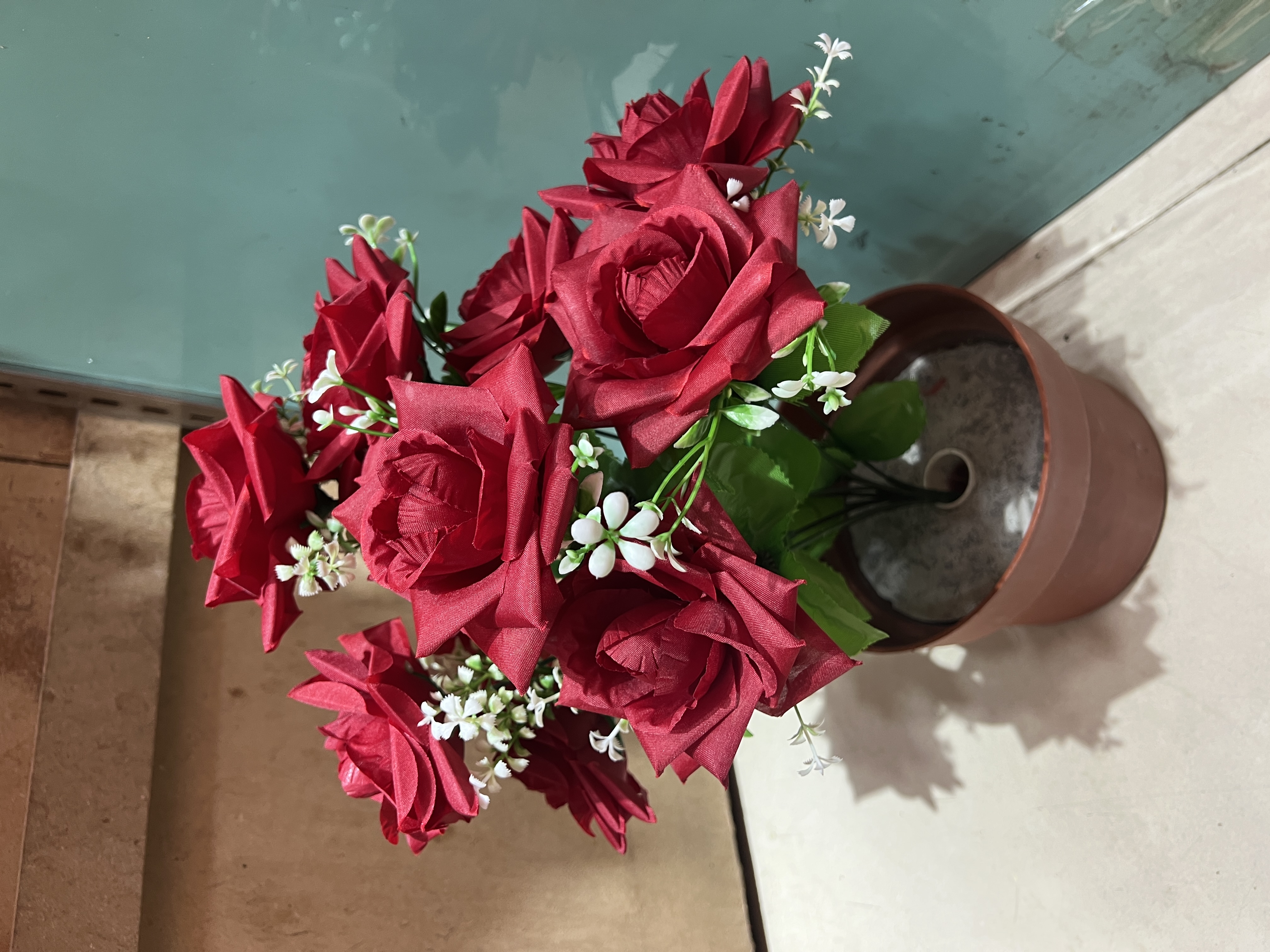 手工DIY仿真花材料 滕条挂壁绢花 假花装饰 苔藓绿植 模拟花艺创意家居装饰品仿真花仿真花细节图