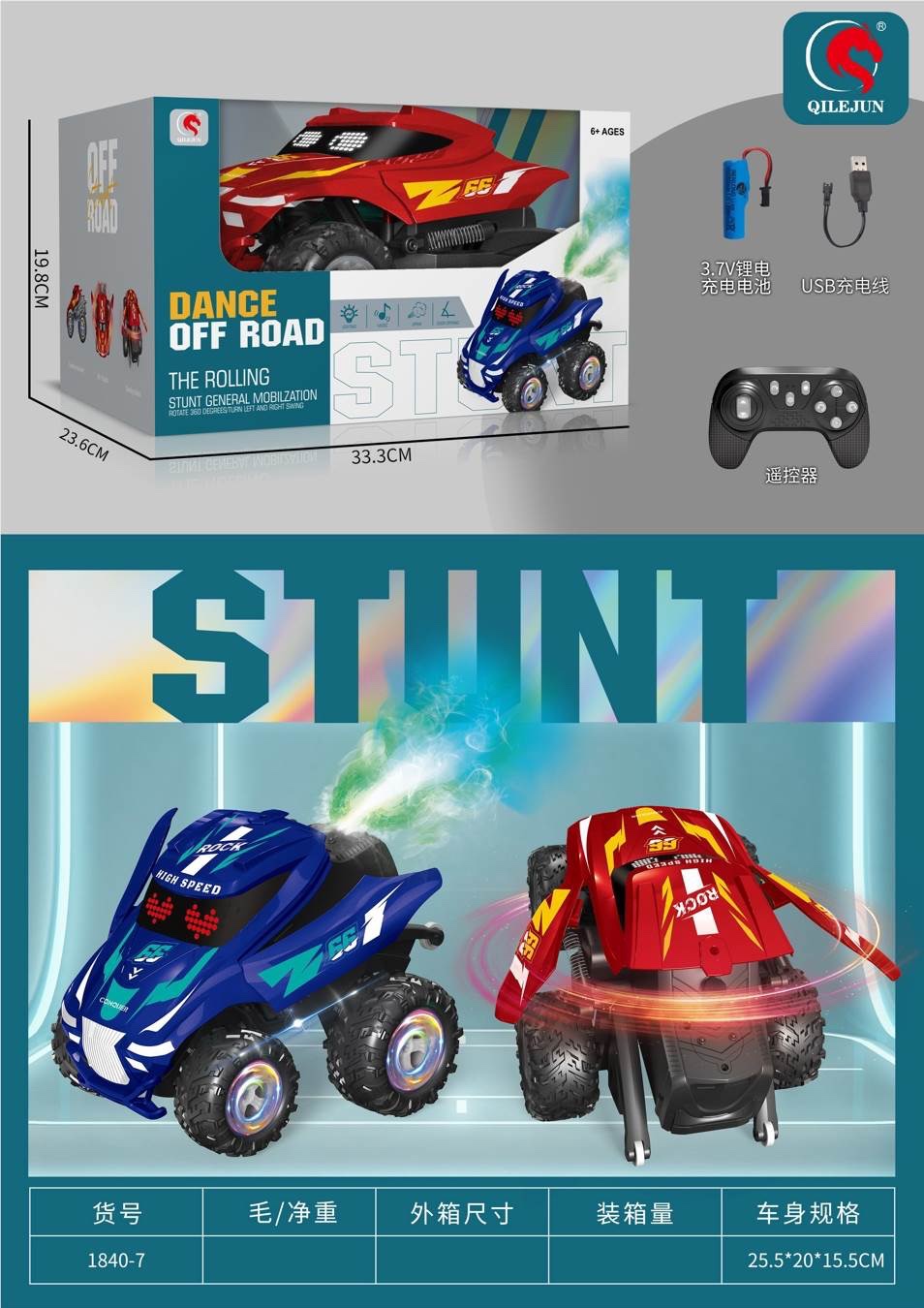 Stunt remote control car Item Picture