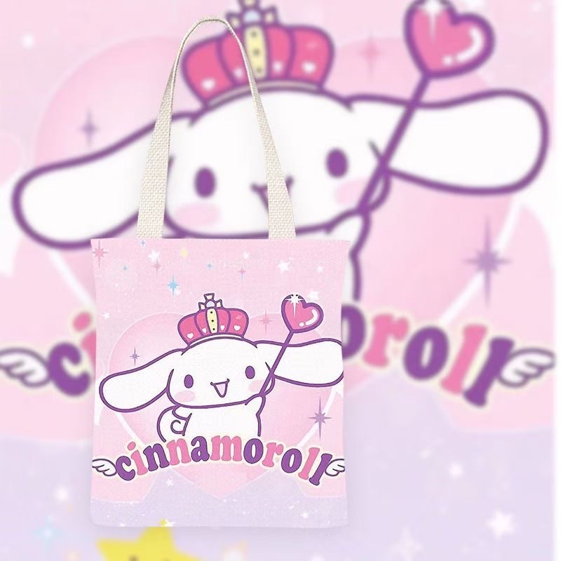 星黛露动漫ins小清新帆布包女单肩简约学生上课包包女外贸出口新款帆布包女包卡通原宿周边单肩包可爱大容量女生时尚手提包托特详情图7