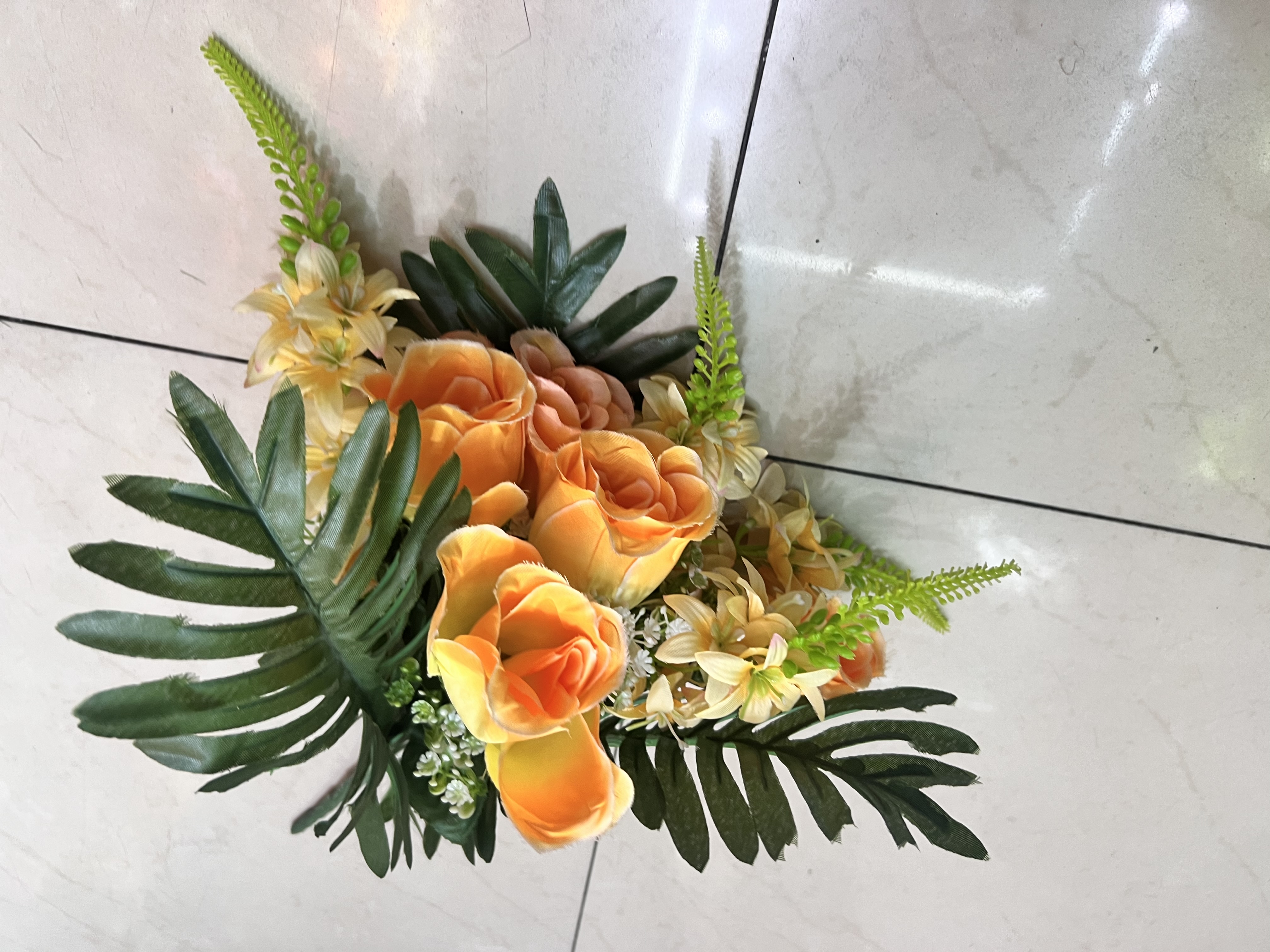 0380仿真花行 10头平头蕾组合 300支一件