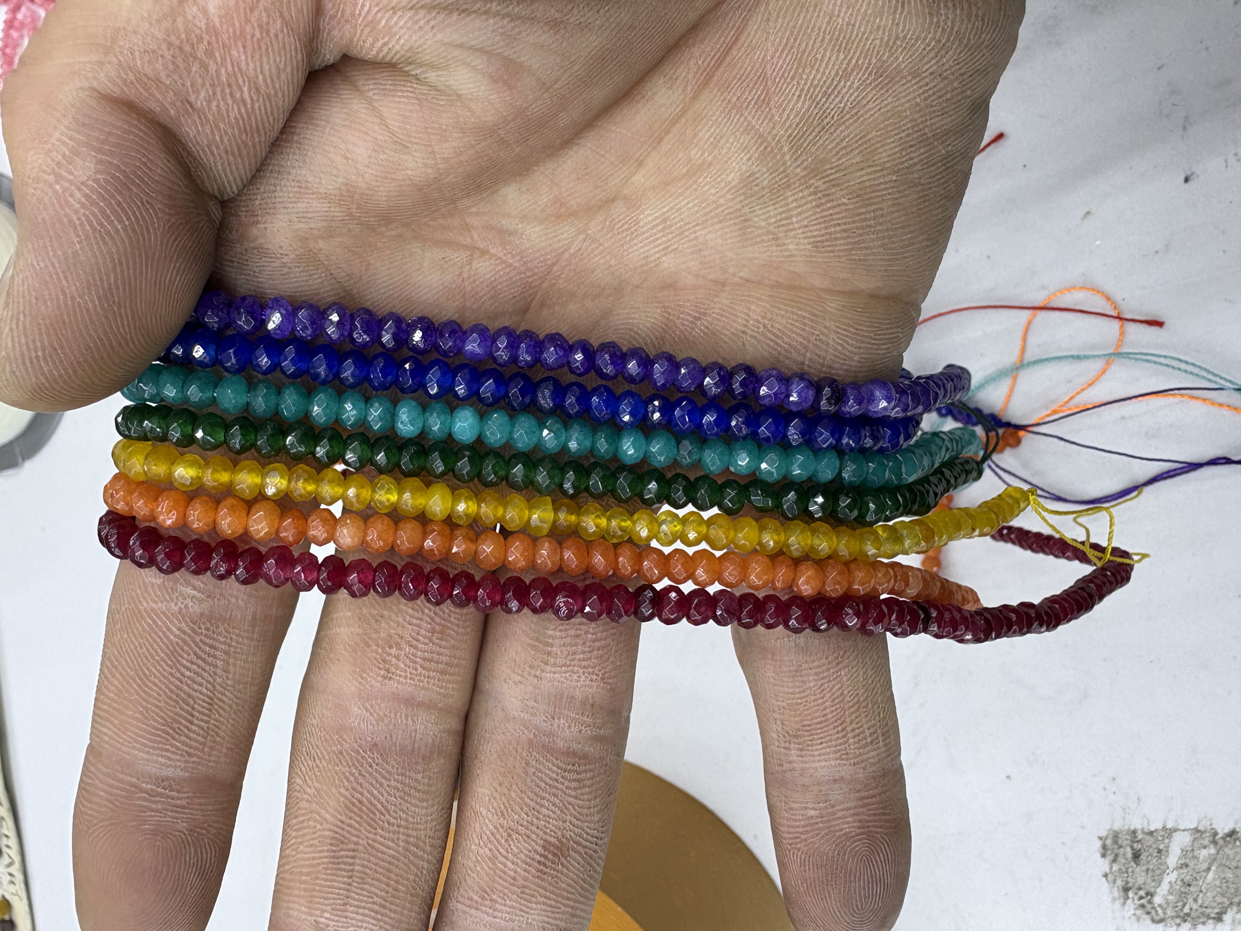 天然石七彩珠子DIY潮流饰品配件时尚珠子潮流配件