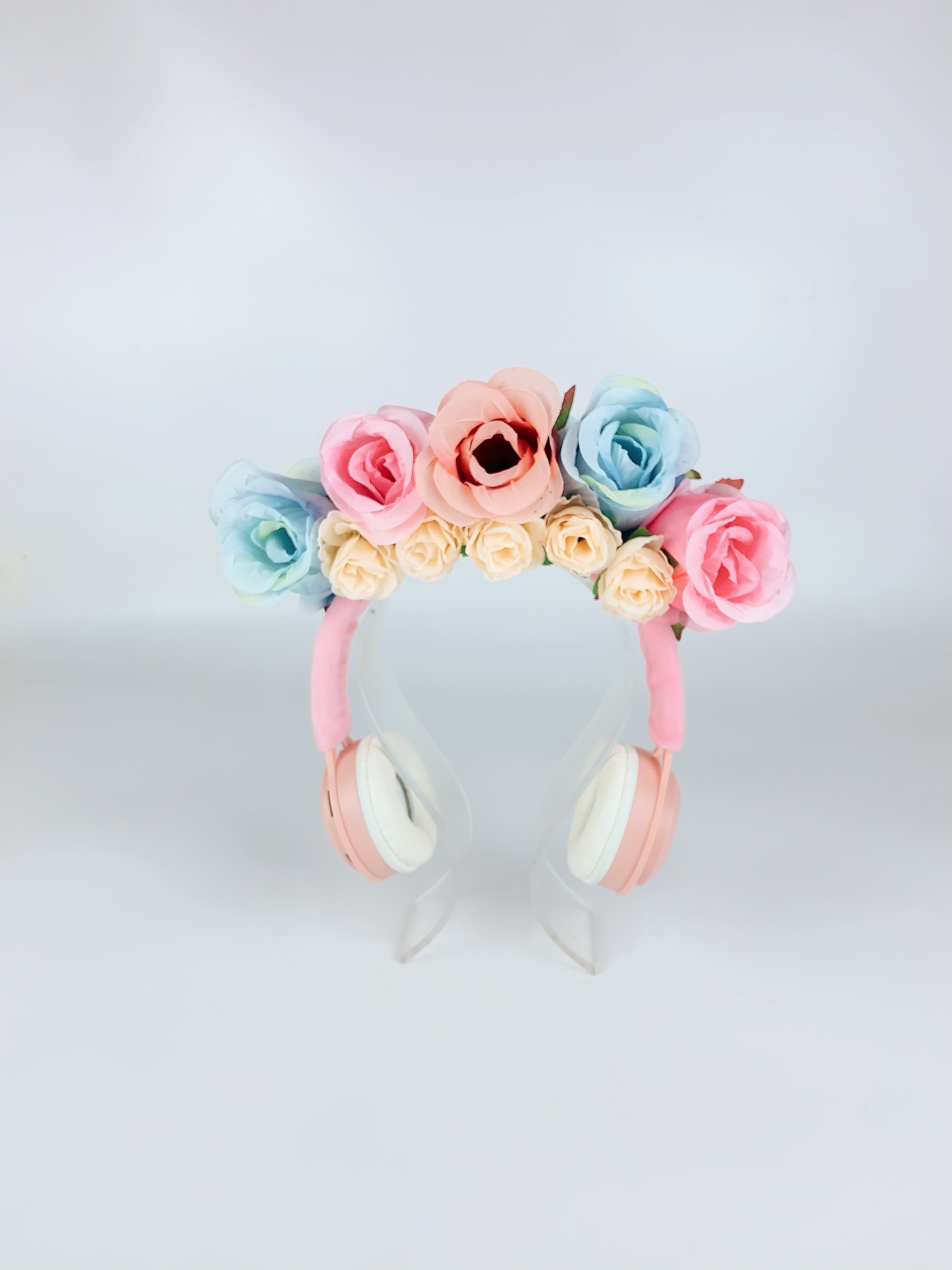 蓝牙花朵头戴式女生耳机