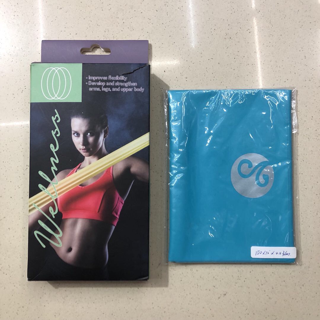 天然环保瑜伽弹力带练肩膀健身男女翘臀拉力带开肩练背部 阻力带拉伸带