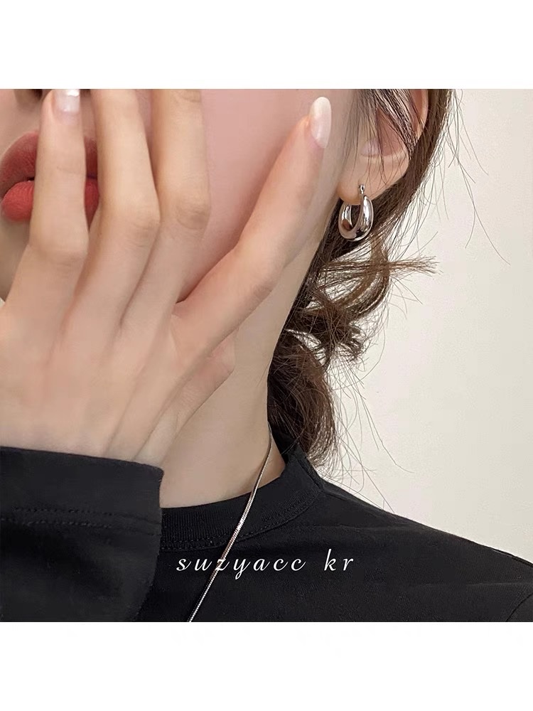 东大门百搭气质款耳圈耳扣饰品耳饰耳环细节图