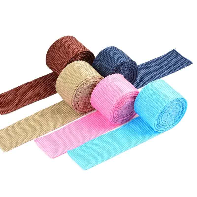 Direct sales of colored nylon webbing, plain weave schoolbag straps, and high-density webbing