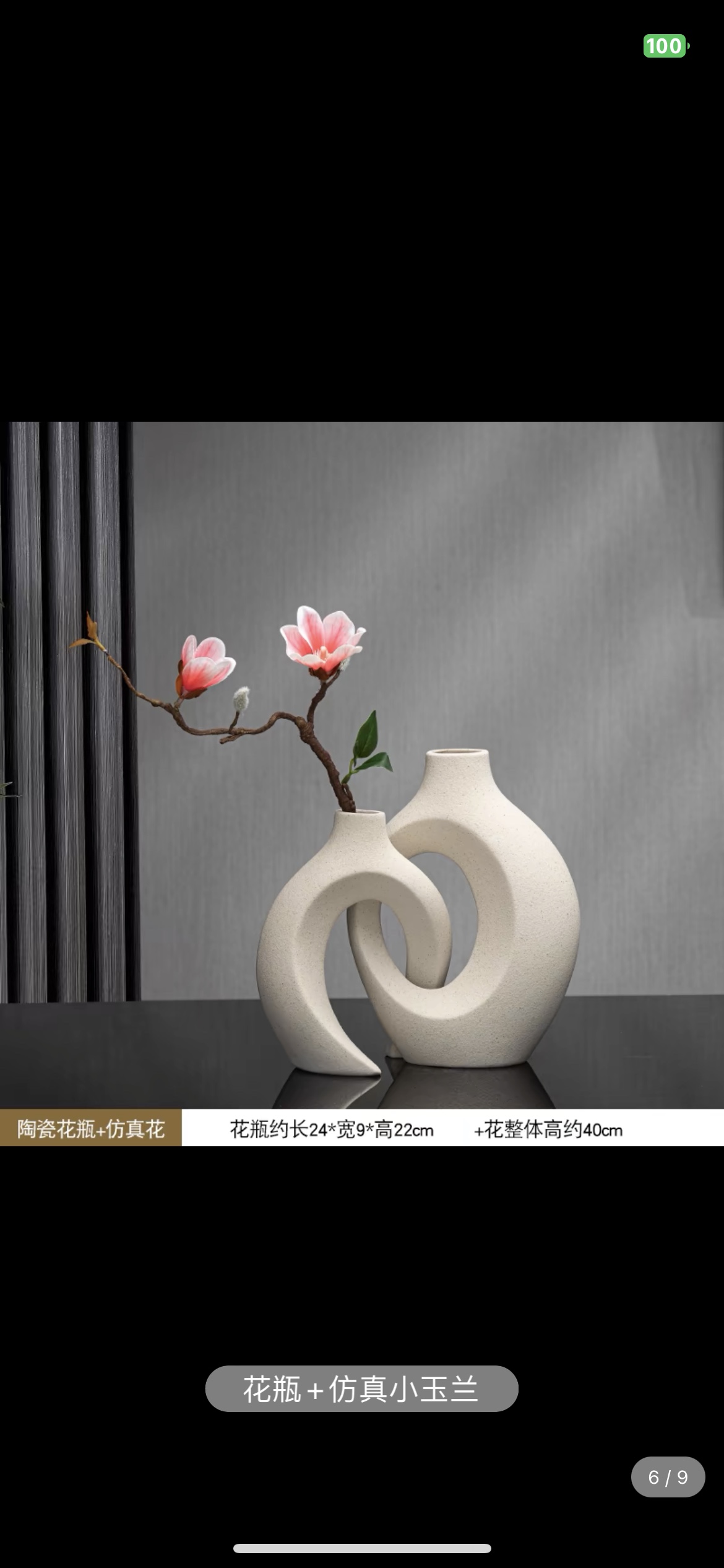 花瓶托盘玄关摆件陶瓷花盆装饰品