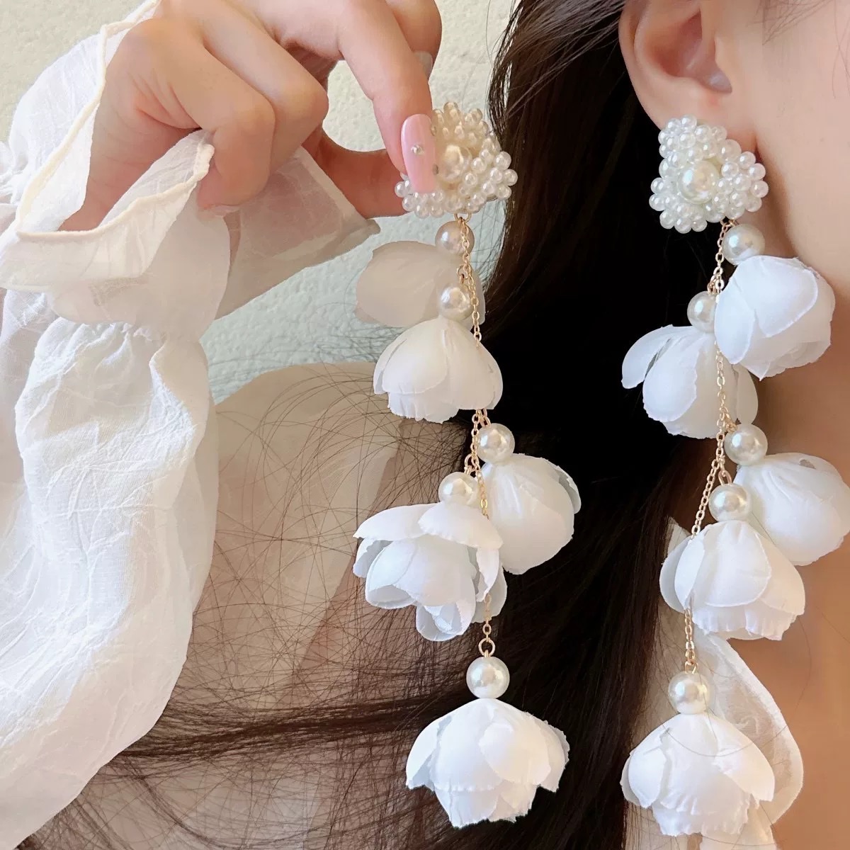 气质长款耳环女款 高级感饰品 女士优雅耳钉 独特设计耳饰女长款气质 精致耳饰饰品女长款气质详情图3