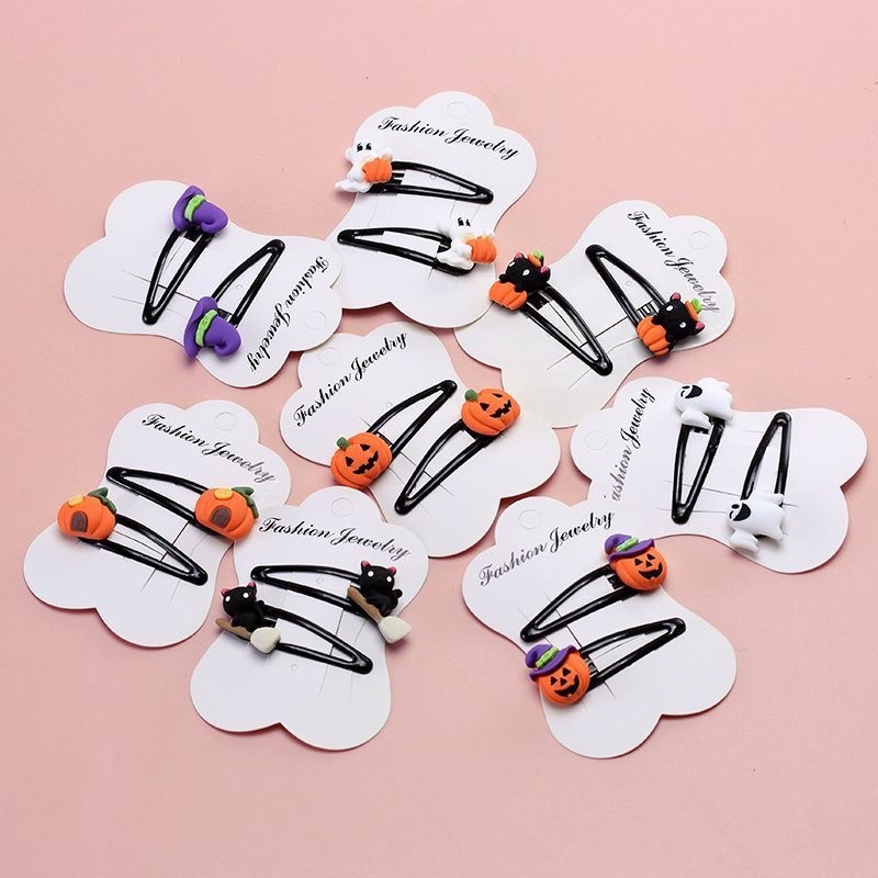 万圣节卡通南瓜幽灵儿童BB夹女童宝宝发夹小女孩发饰头饰套装