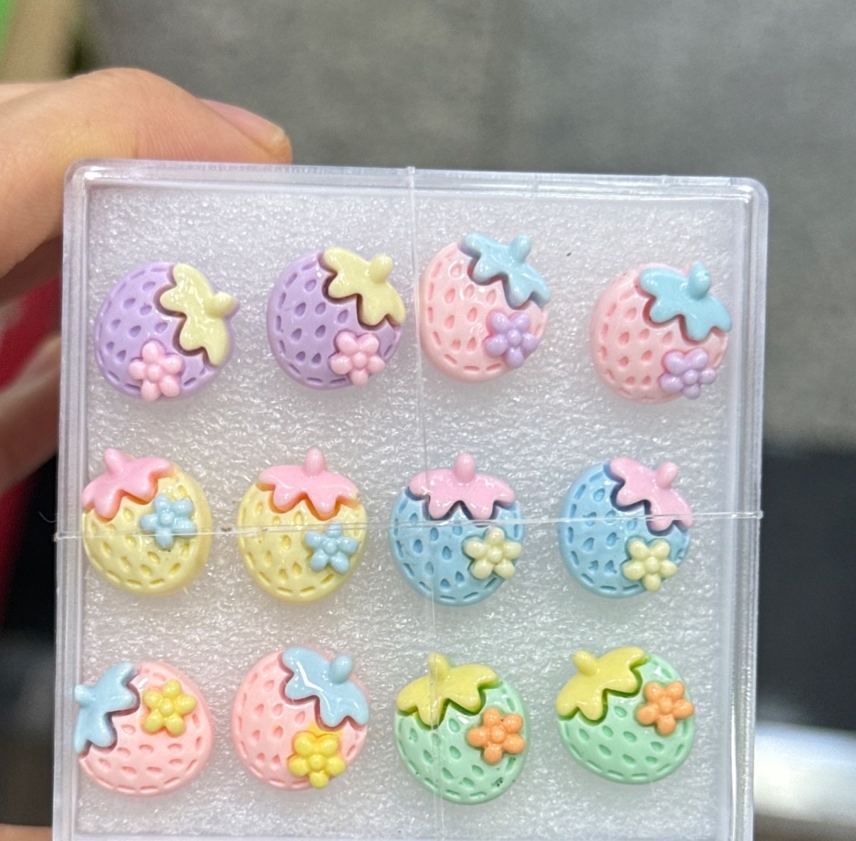 养耳洞小花花树脂透明隐形塑料耳钉养耳洞睡觉免摘防堵耳骨钉女