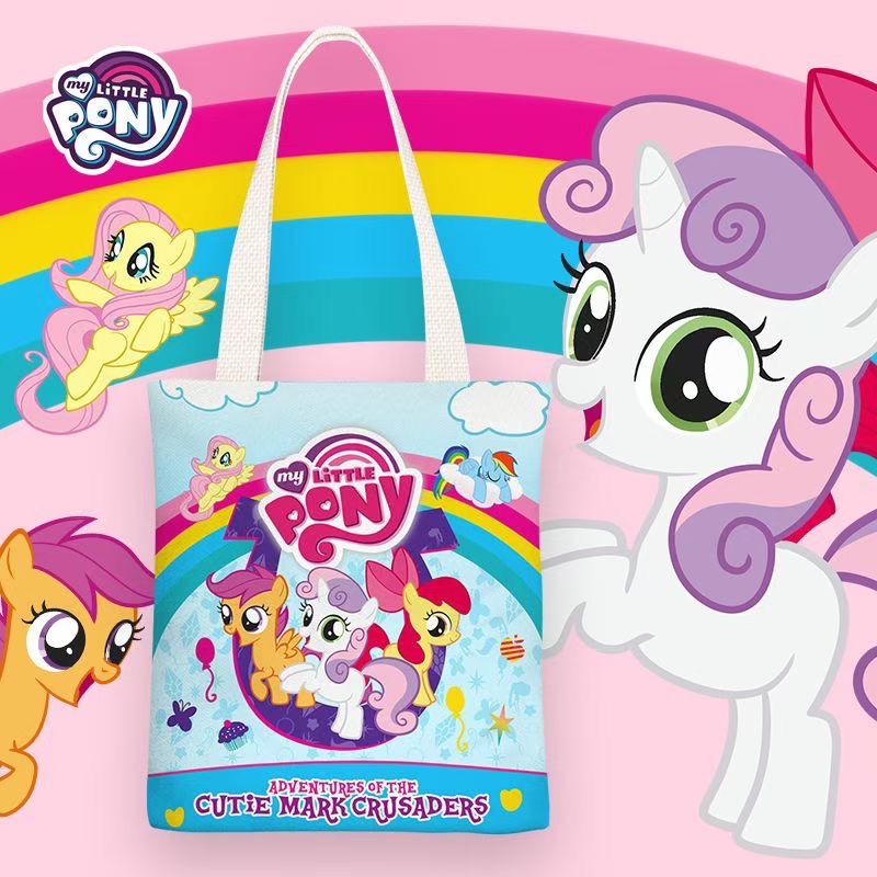 卡通宝莉帆布包环保袋帆布袋大容量单肩包购物布袋女包手提袋