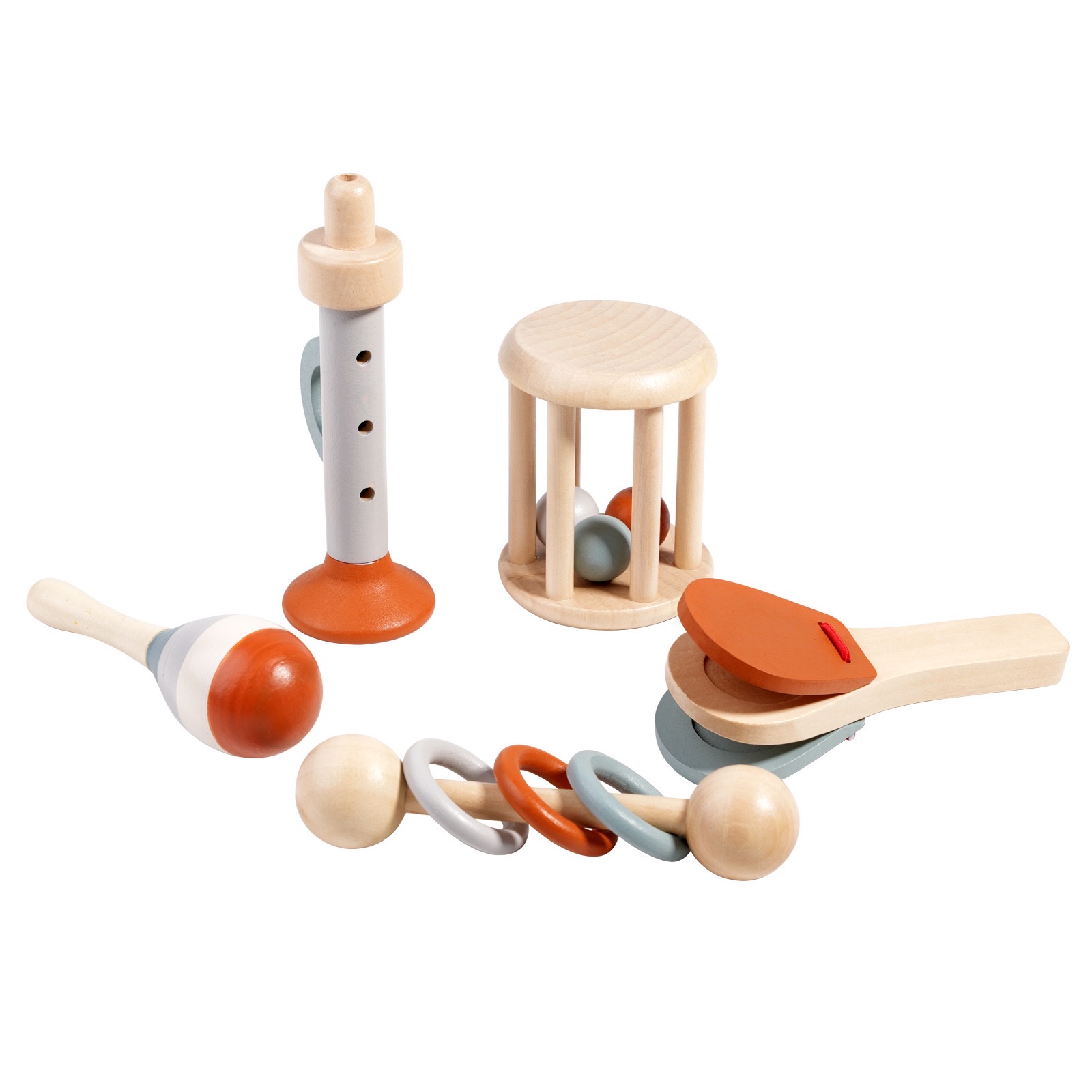 Cross-border children's cage bells, baby hand-held bells, rattle Musical Instruments, infant and toddler early education soothing beds, wooden toys, children's toys Application Scenario