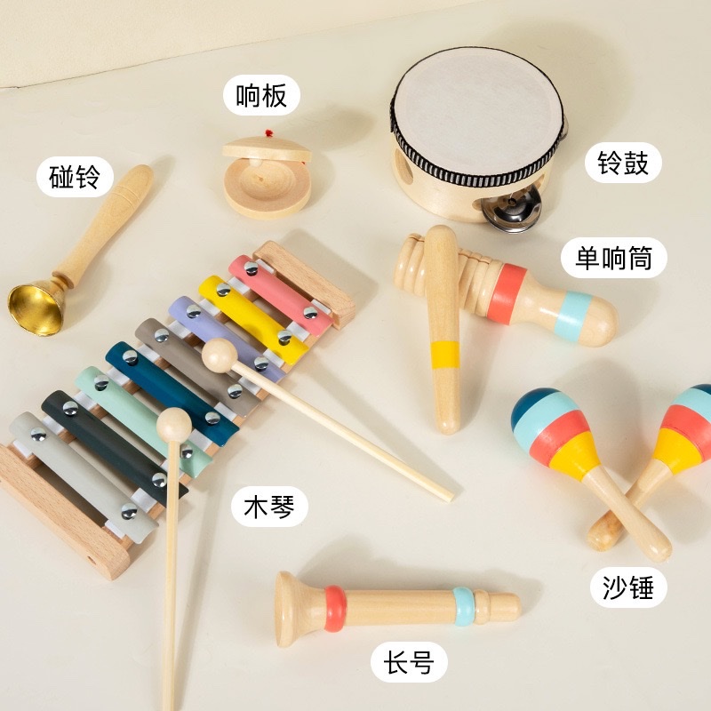 Cross-border Orff musical instrument set, kindergarten science and early education percussion music combination, wooden children's toys and teaching AIDS Specification image
