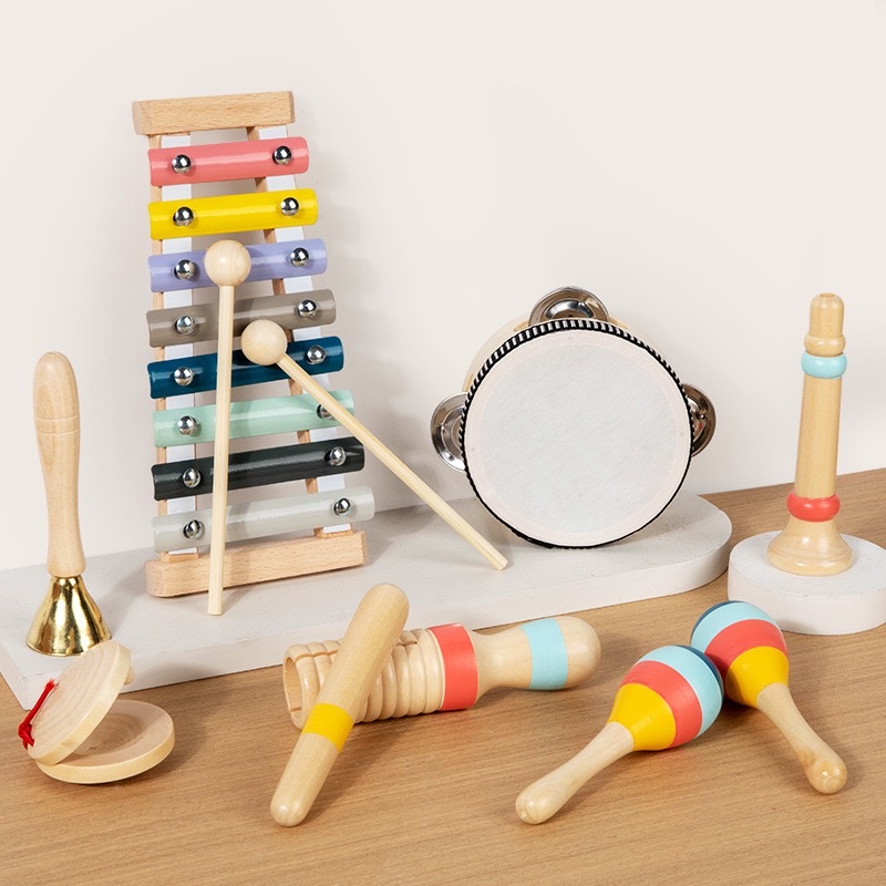 Cross-border Orff musical instrument set, kindergarten science and early education percussion music combination, wooden children's toys and teaching AIDS details Picture