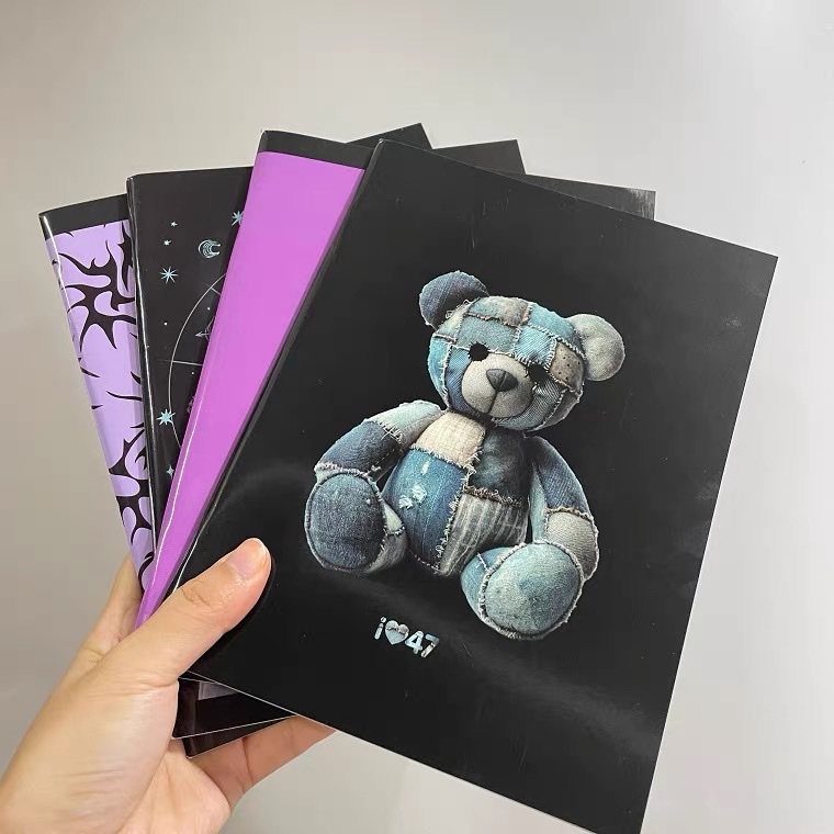 Export foreign trade Dark Series notebook 8mm saddle nail notebook exercise book notebook customization Dark Girl Notebook Customizable Logo details Picture