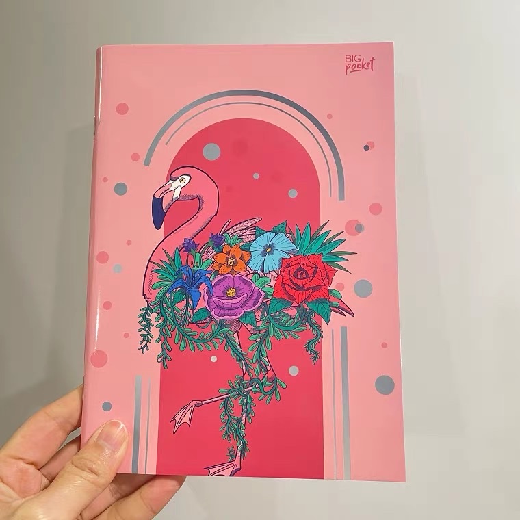 Cuaderno directo de fábrica mariposa flamingos mundo animal cuaderno de mano cuaderno de sutura cuaderno de cuaderno de cuadrícula details Picture