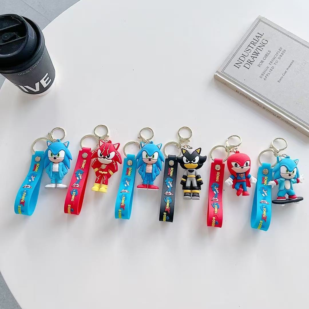 二代新款卡通超音鼠索尼克钥匙扣创意公仔书包挂件送男生小礼品汽车钥匙扣