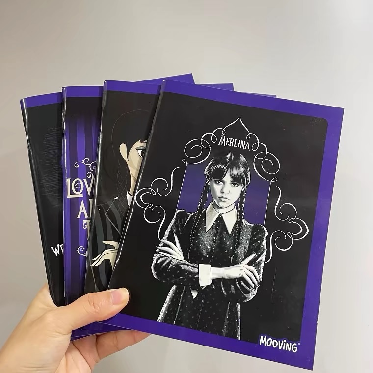 Export foreign trade Dark Series notebook 8mm saddle nail notebook exercise book notebook customization Dark Girl Notebook Customizable Logo