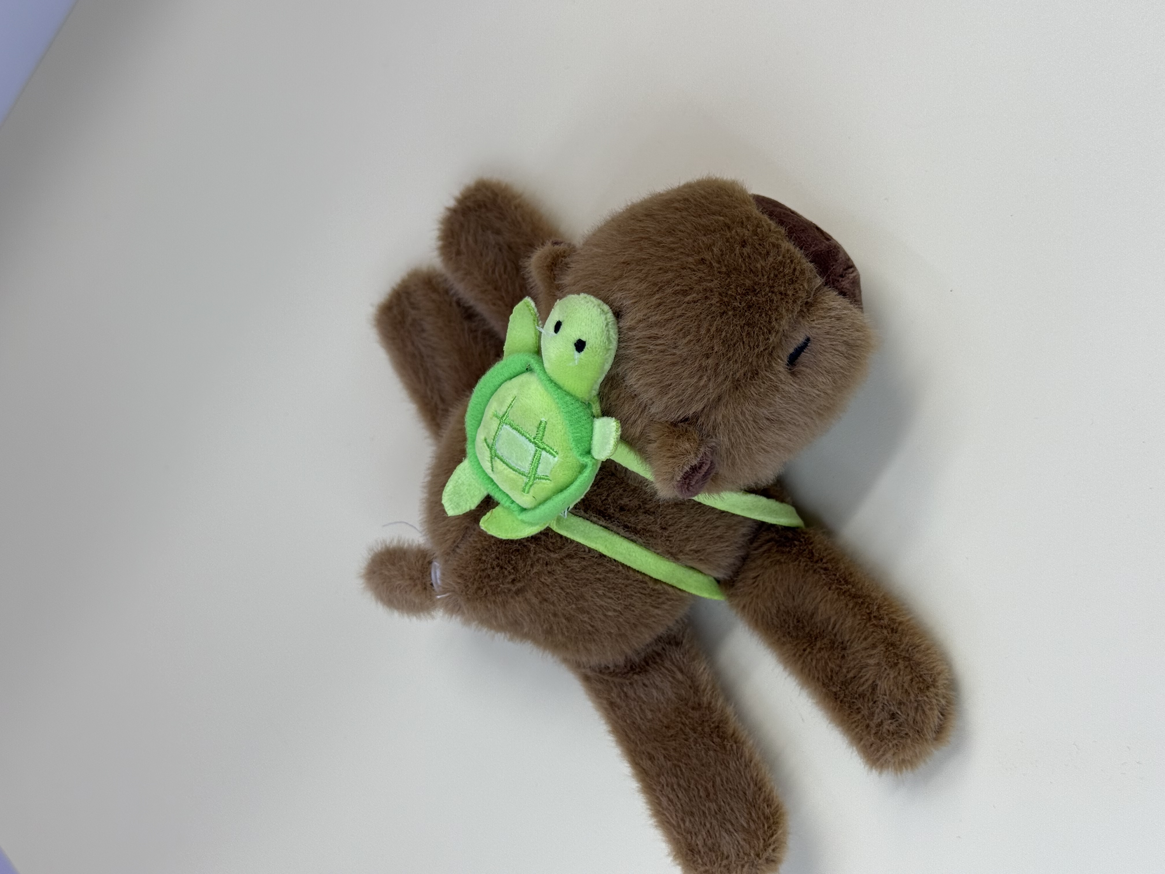 A plush toy doll of a turtle with a "Papa Circle" and a "Kapibala Back" detail image 1